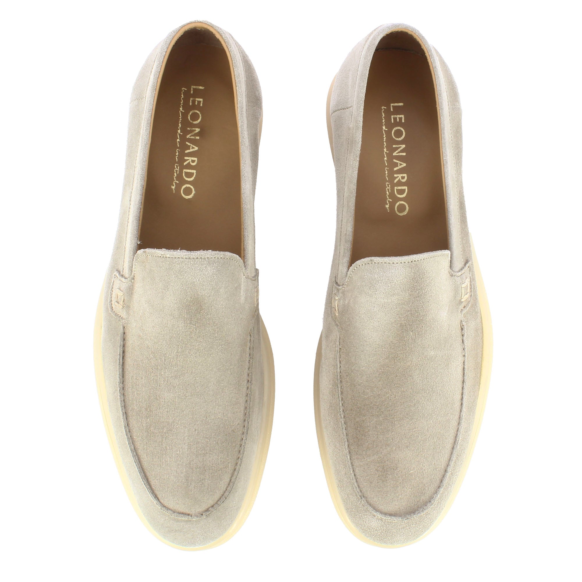 Mocassino da uomo casual in pelle scamosciata colore grigio