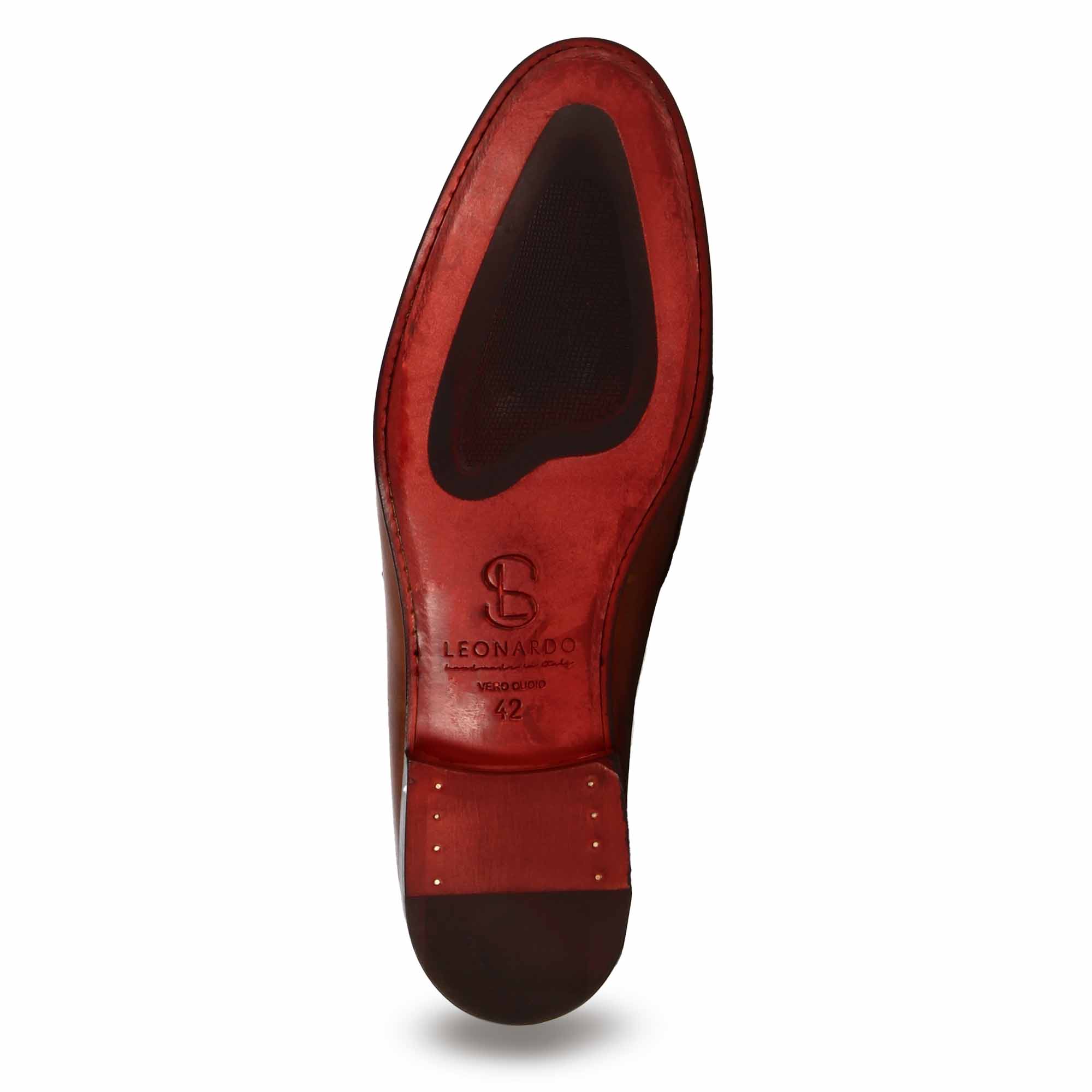 Mocassino classico da uomo in pelle colore marrone chiaro