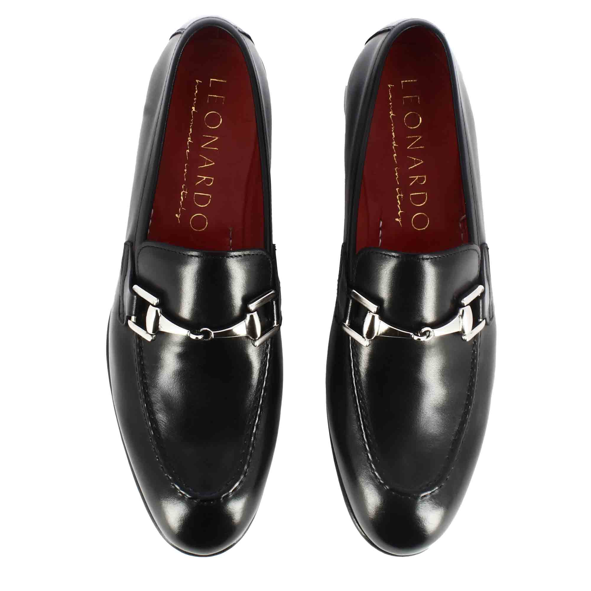 Classic men's horsebit moccasin in black leather