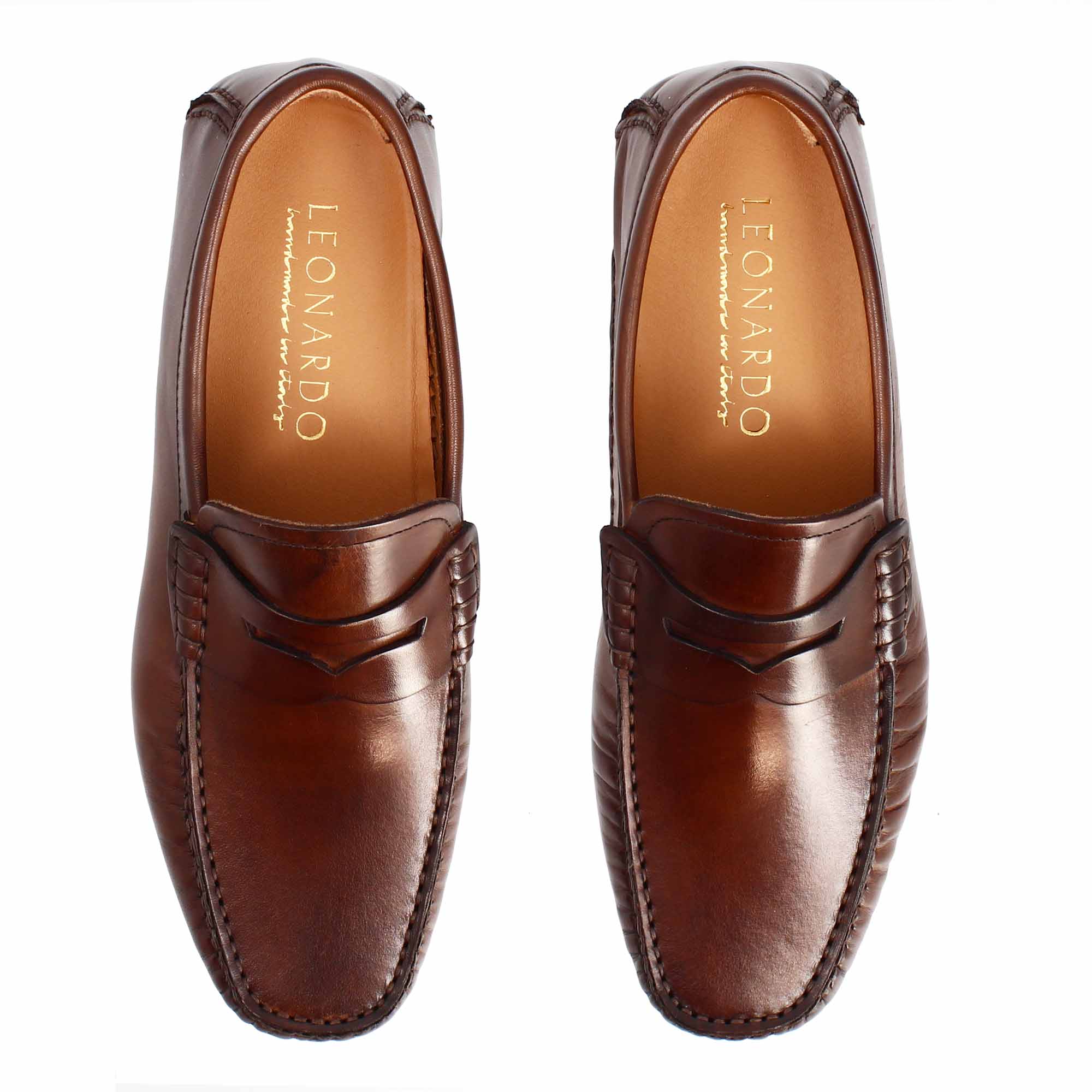 Mocassin Tiberio pour homme en cuir marron