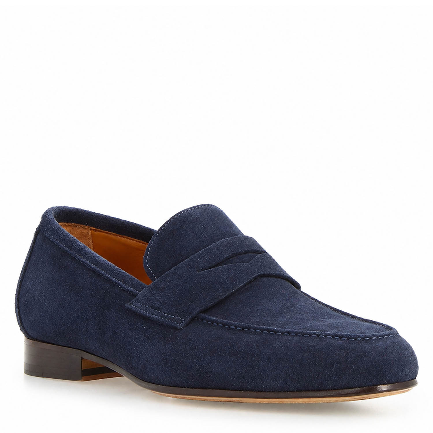 Herren loafer aus blauem veloursleder Manfredo