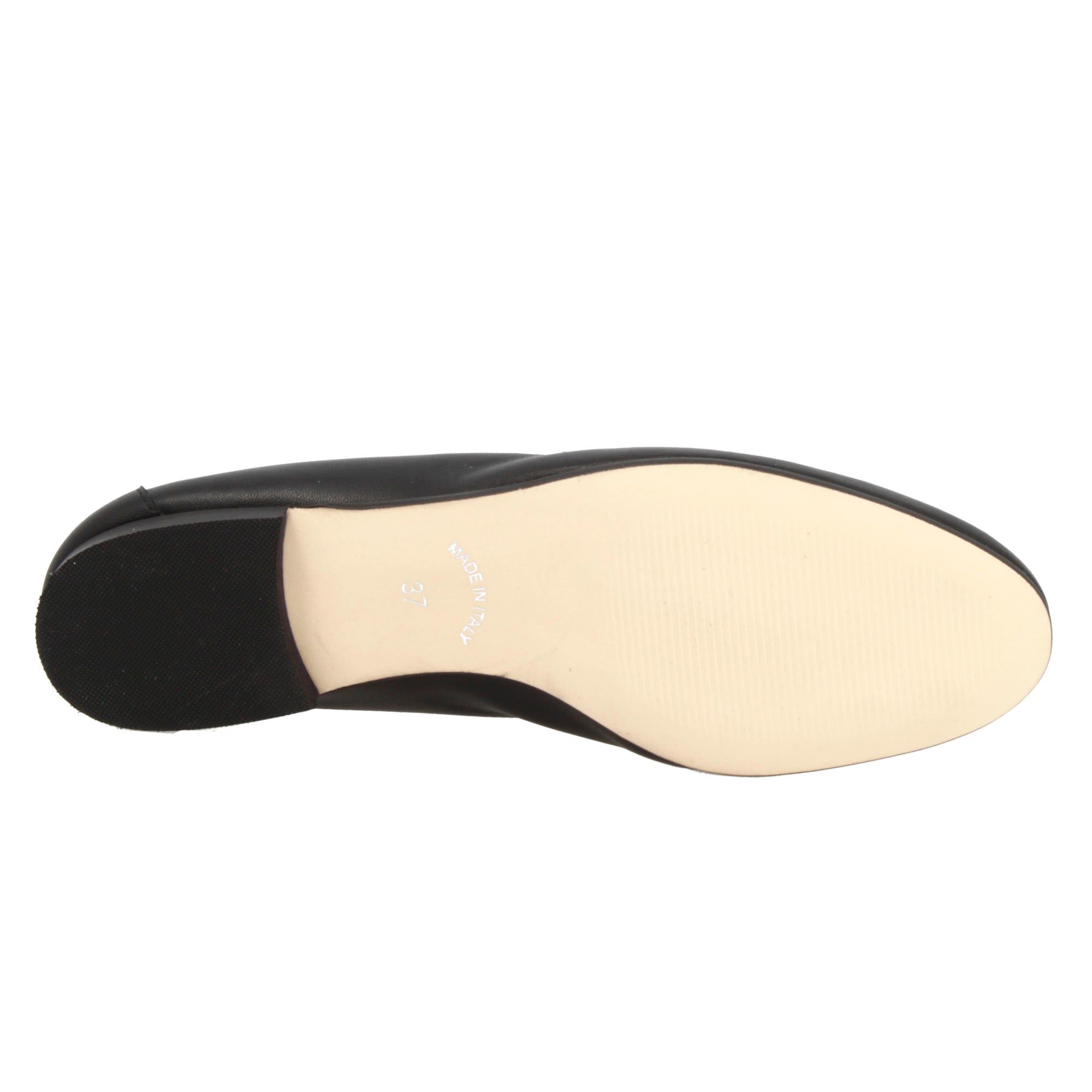 Mocassin souple fait main pour femme en cuir noir