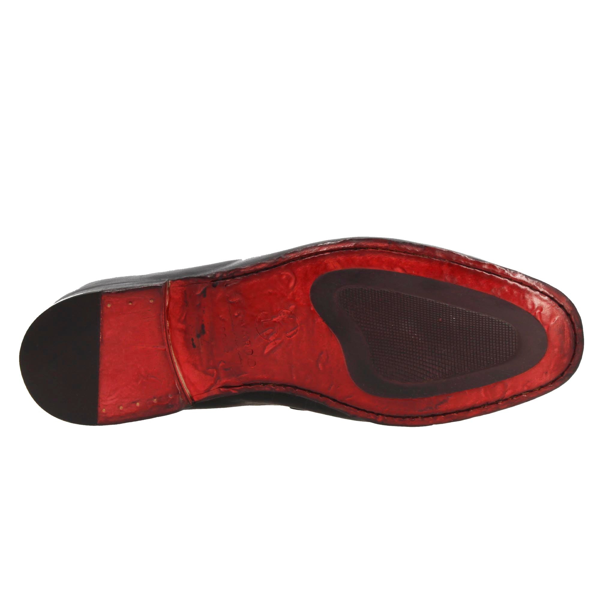 Mocassin noir pour homme fait main avec boucle en cuir fin