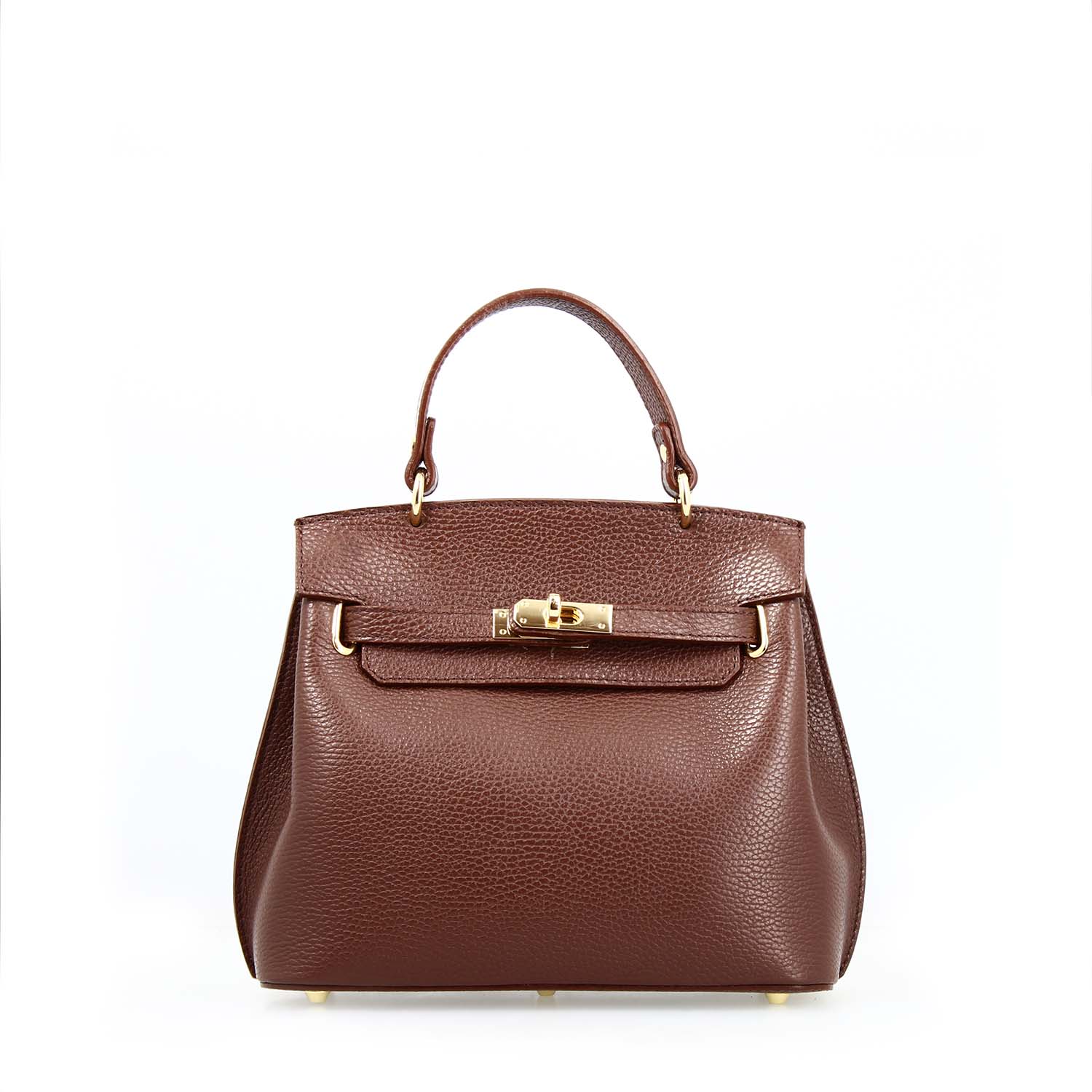 Sac à main et bandoulière Ninfea pour femme en cuir marron foncé