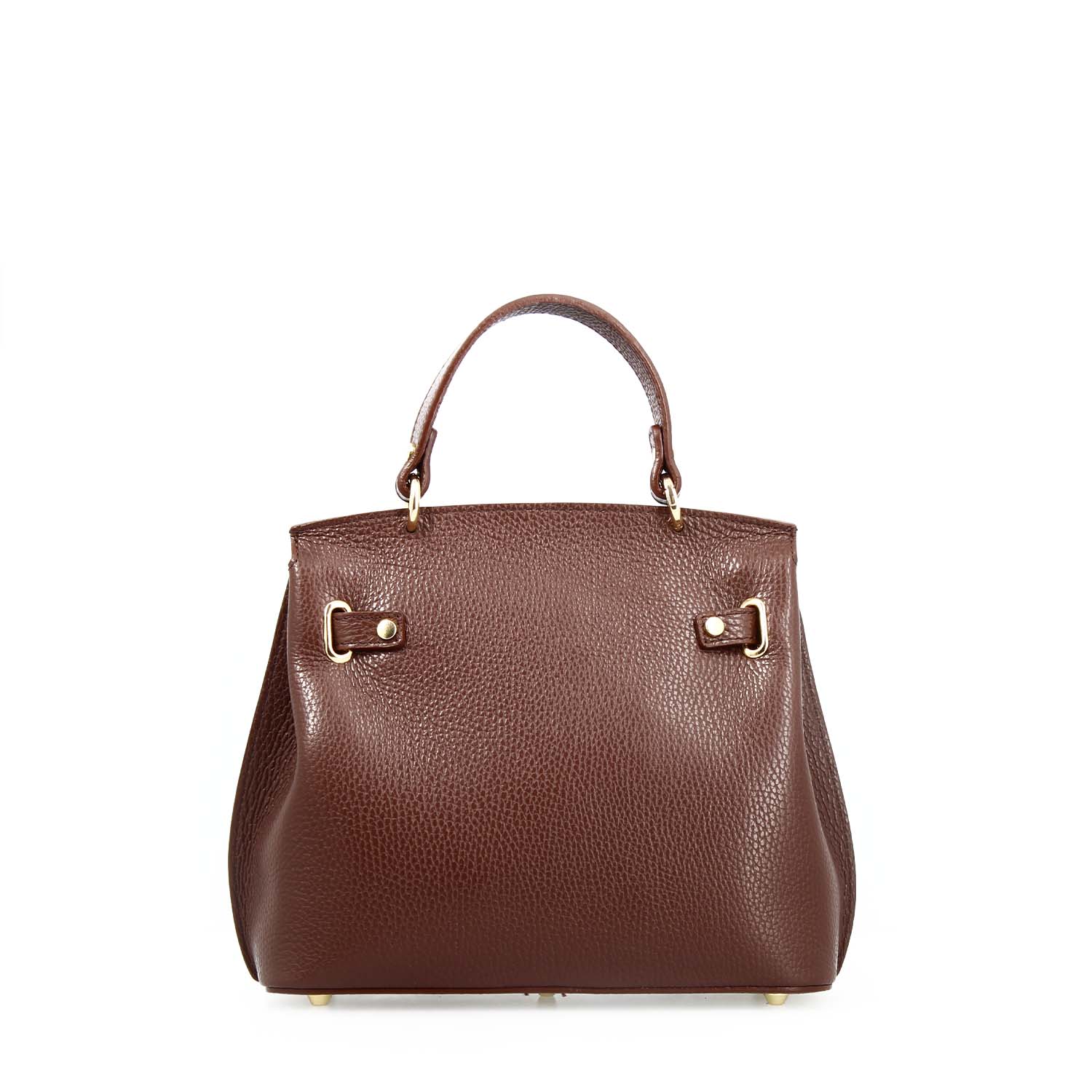 Sac à main et bandoulière Ninfea pour femme en cuir marron foncé