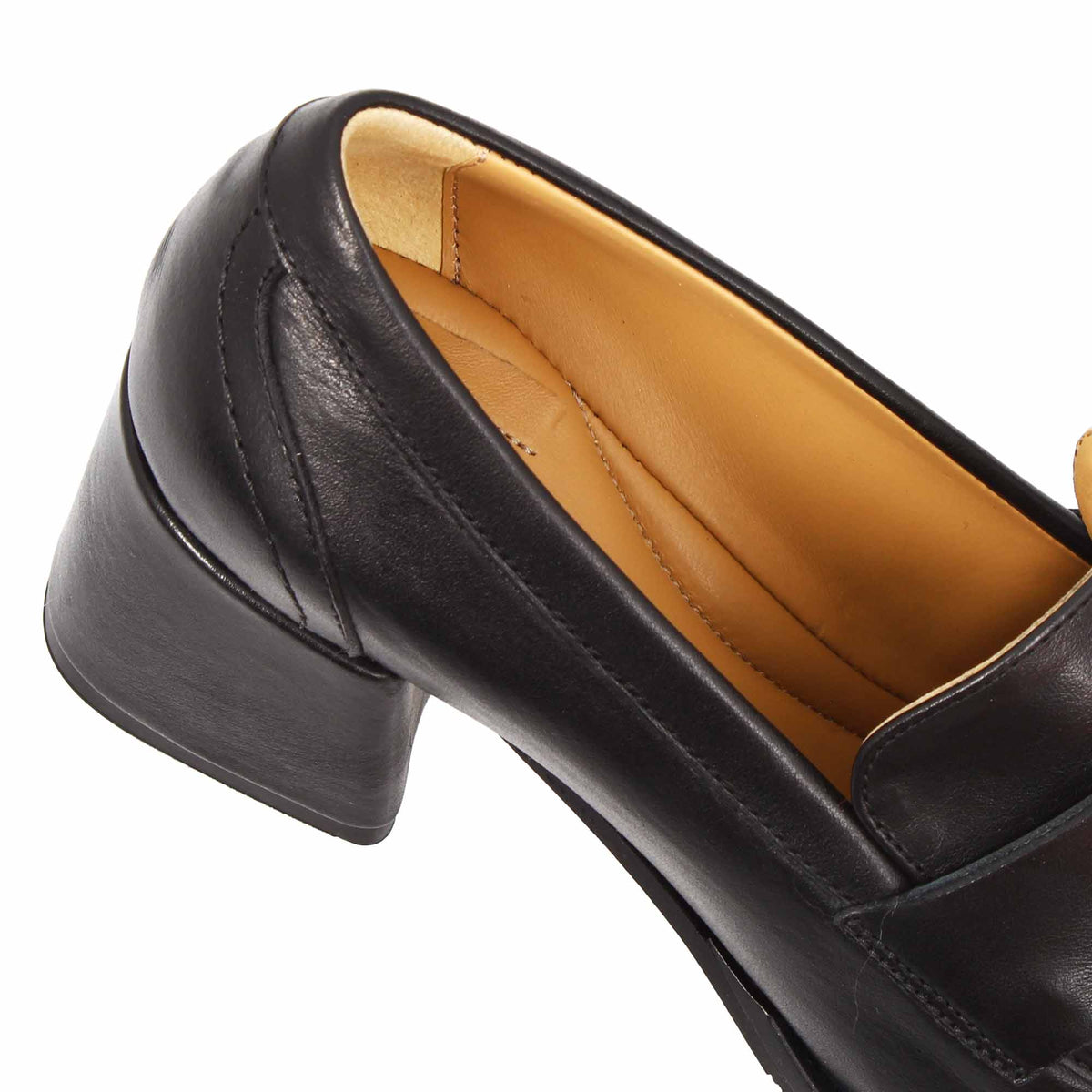 Ottavia - Mocassino da donna tacco alto in pelle nero