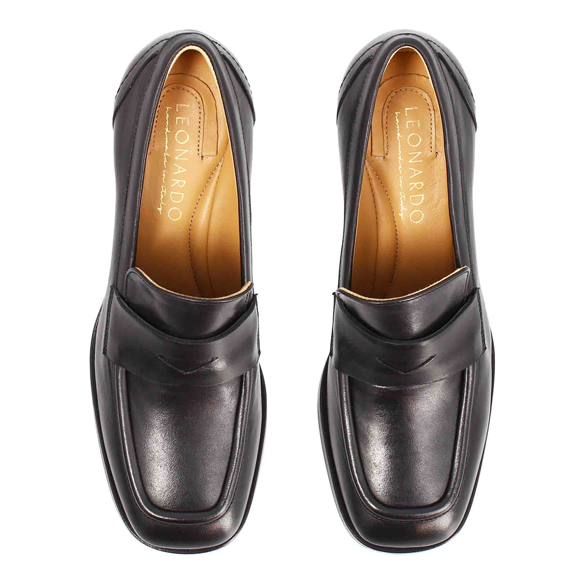 Ottavia - Mocassino da donna tacco alto in pelle nero