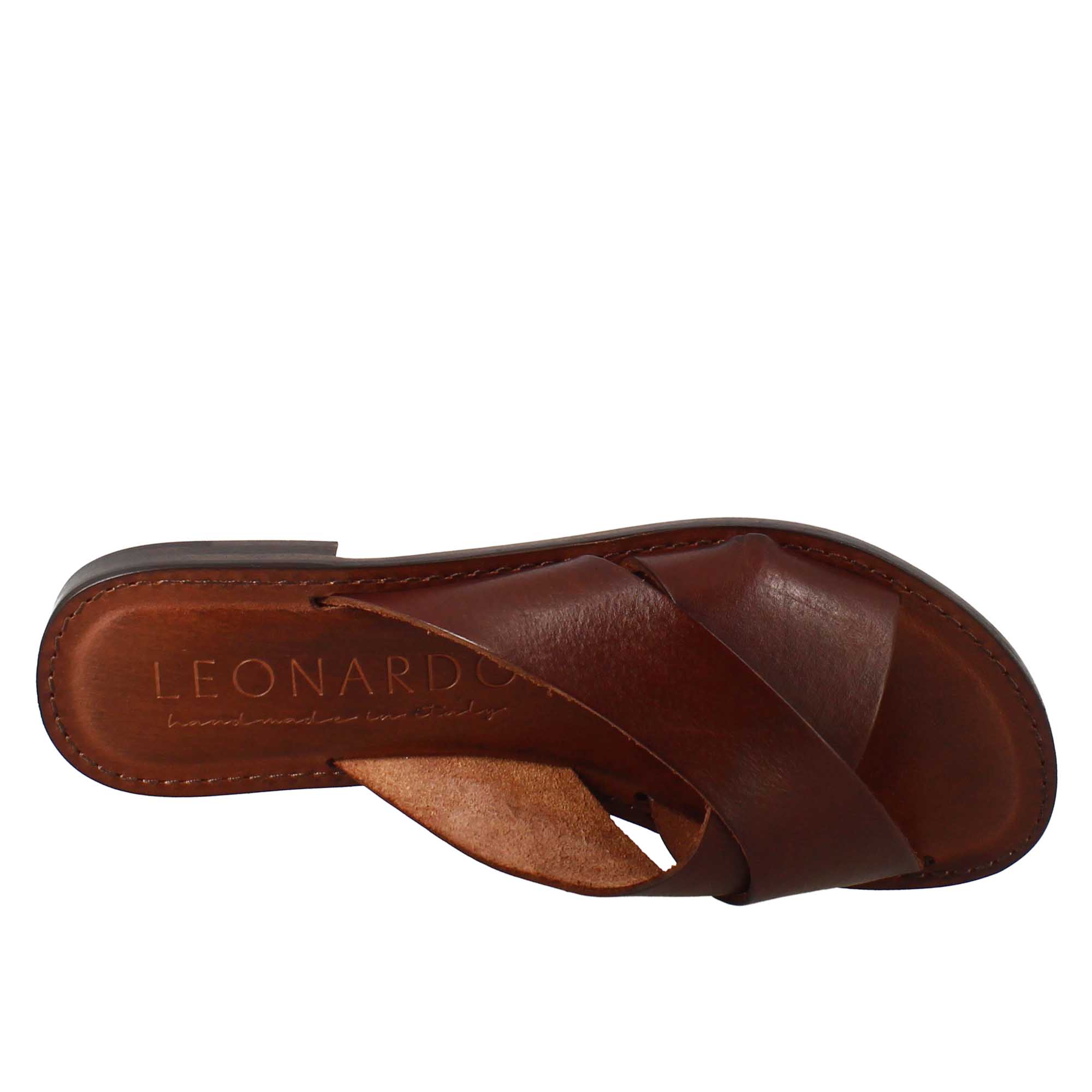 Sandali Incanto da donna stile romano antico in pelle marrone