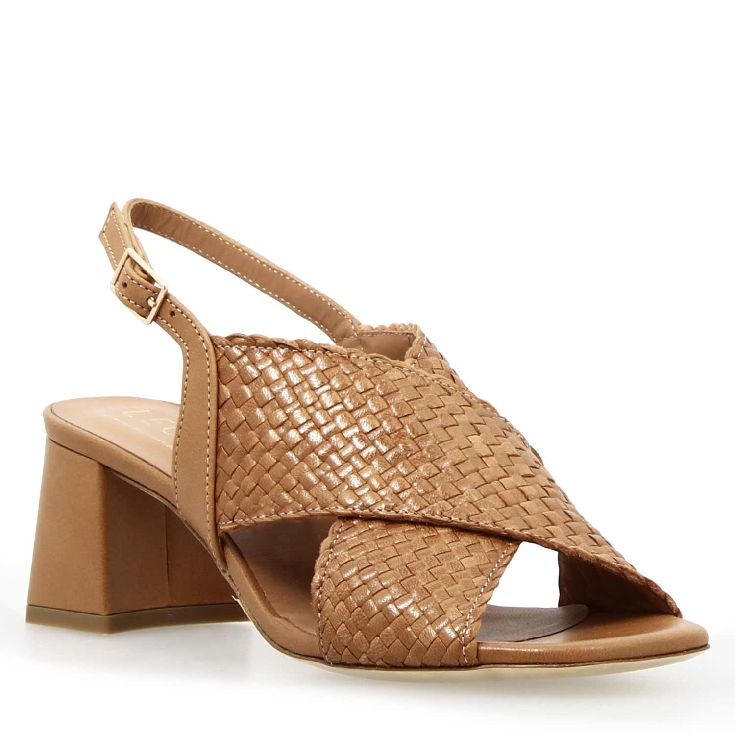 Sandale Demetra pour femme en cuir marron