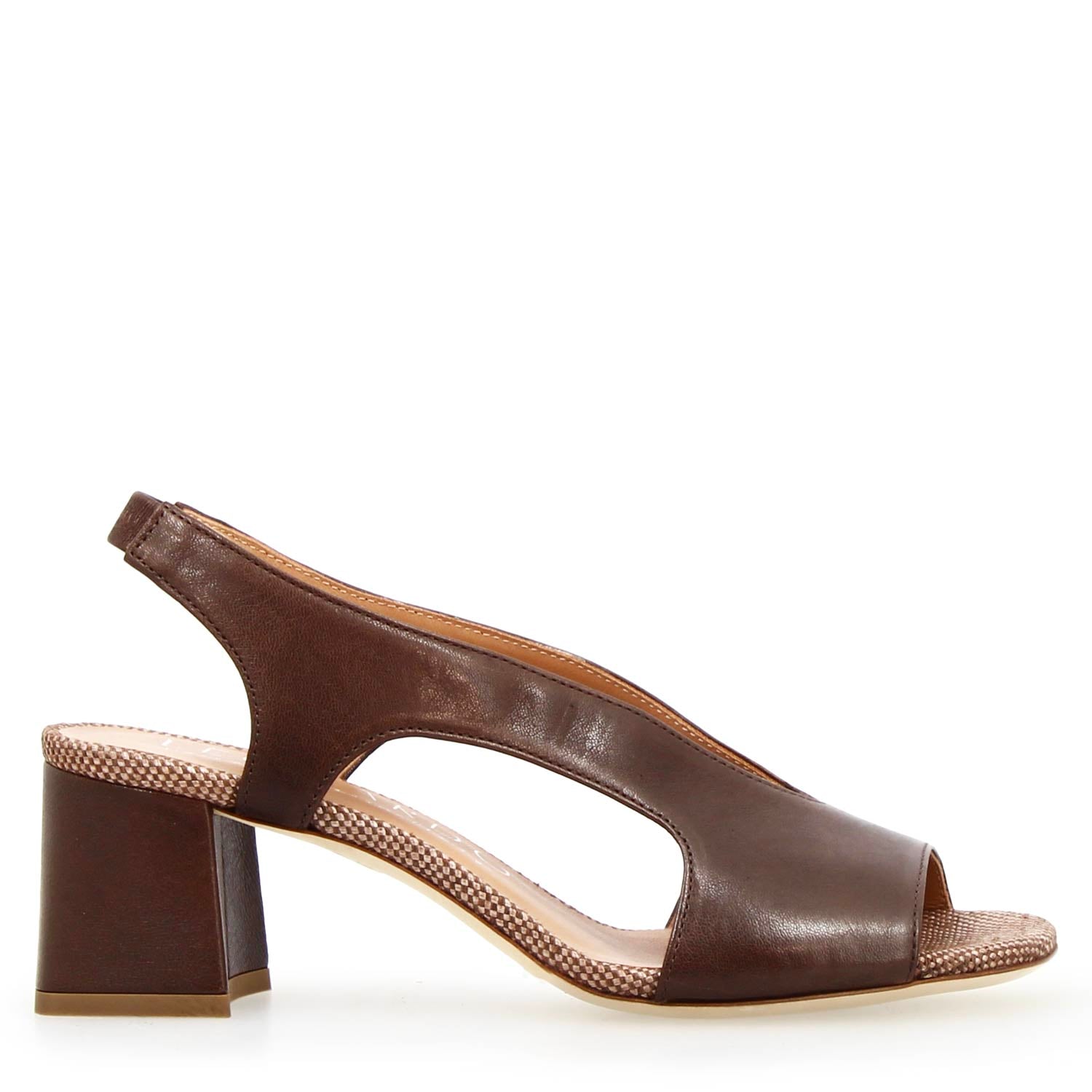 Sandalo da donna Flavia in pelle marrone scuro - LeonardoShoes