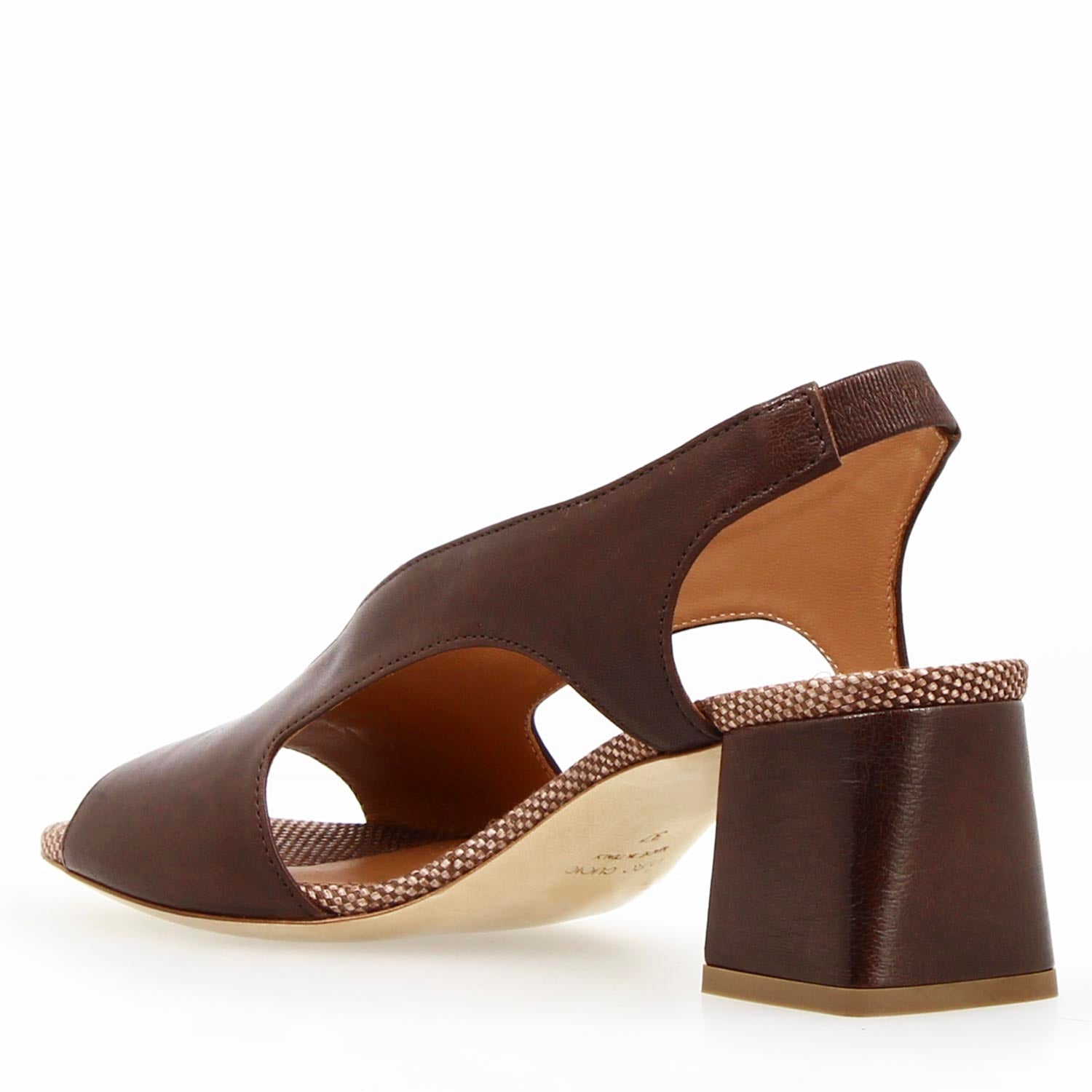 Sandalo da donna Flavia in pelle marrone scuro - LeonardoShoes