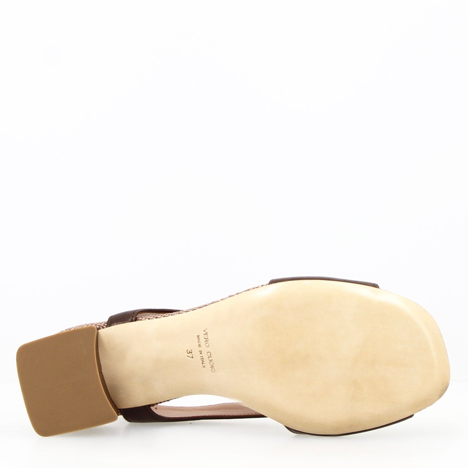 Sandalo da donna Flavia in pelle marrone scuro - LeonardoShoes