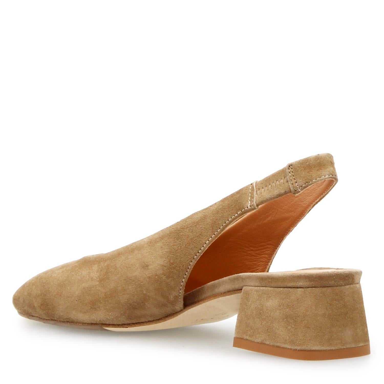 Sandales femme Gemma à talon moyen en daim beige