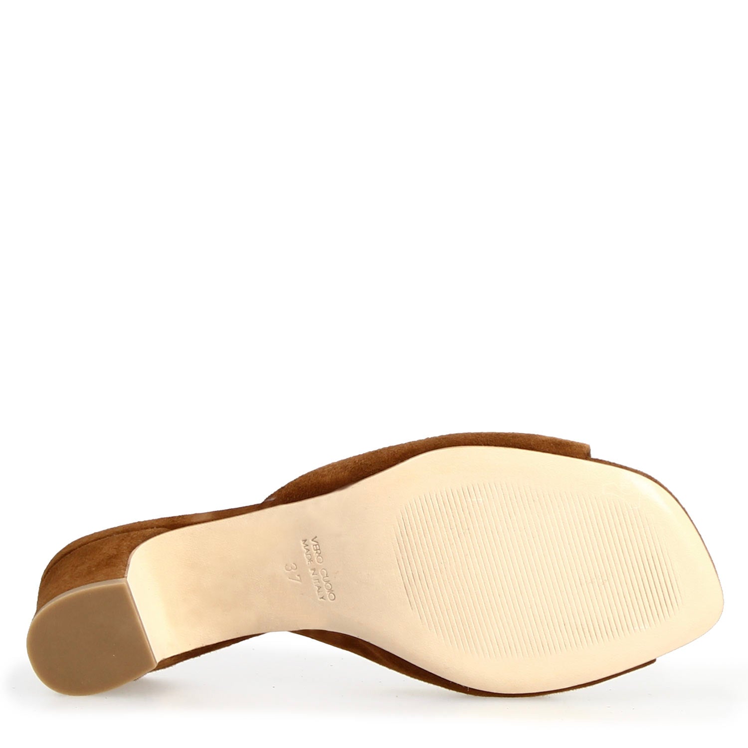 Sandalo Elena mules da donna in camoscio marrone - LeonardoShoes