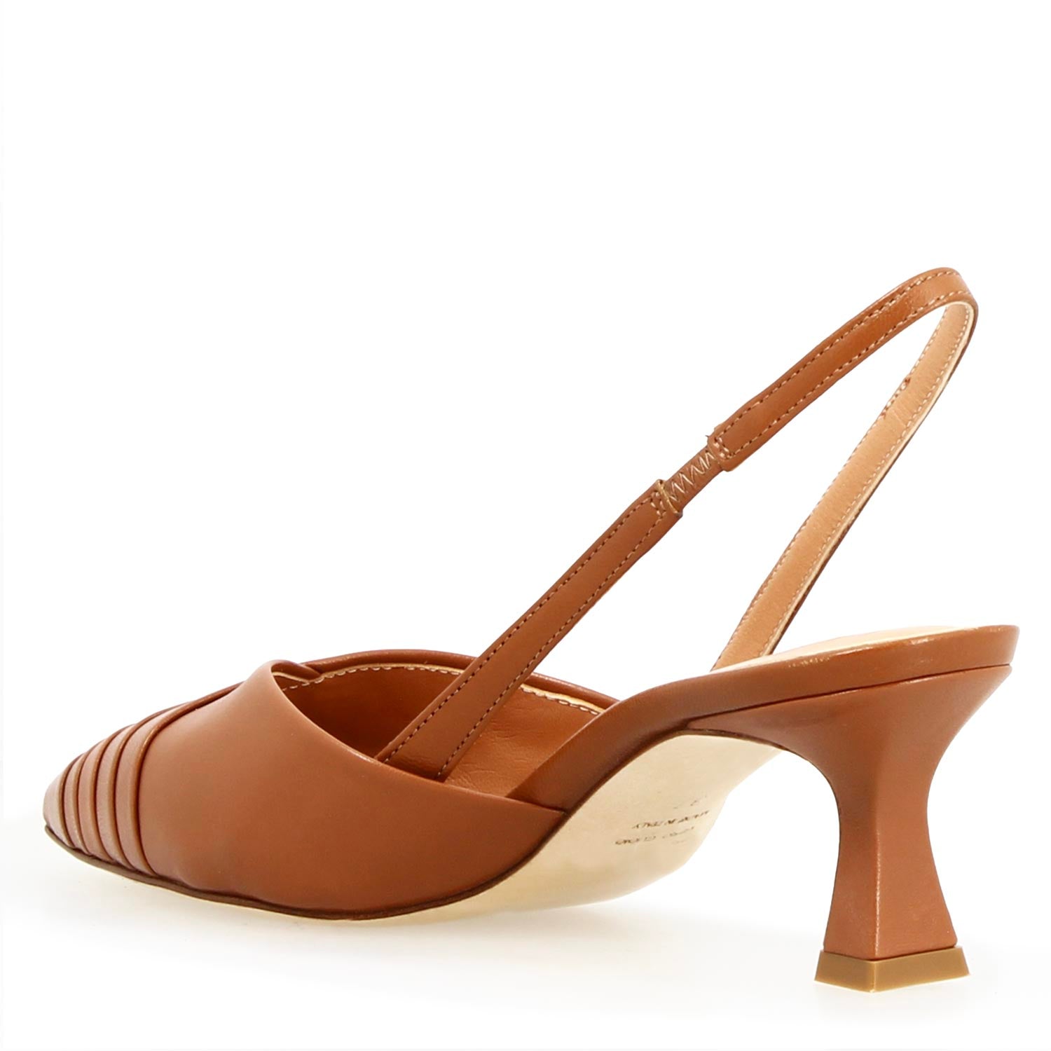 Sandales slingback Apollina pour femme en cuir marron