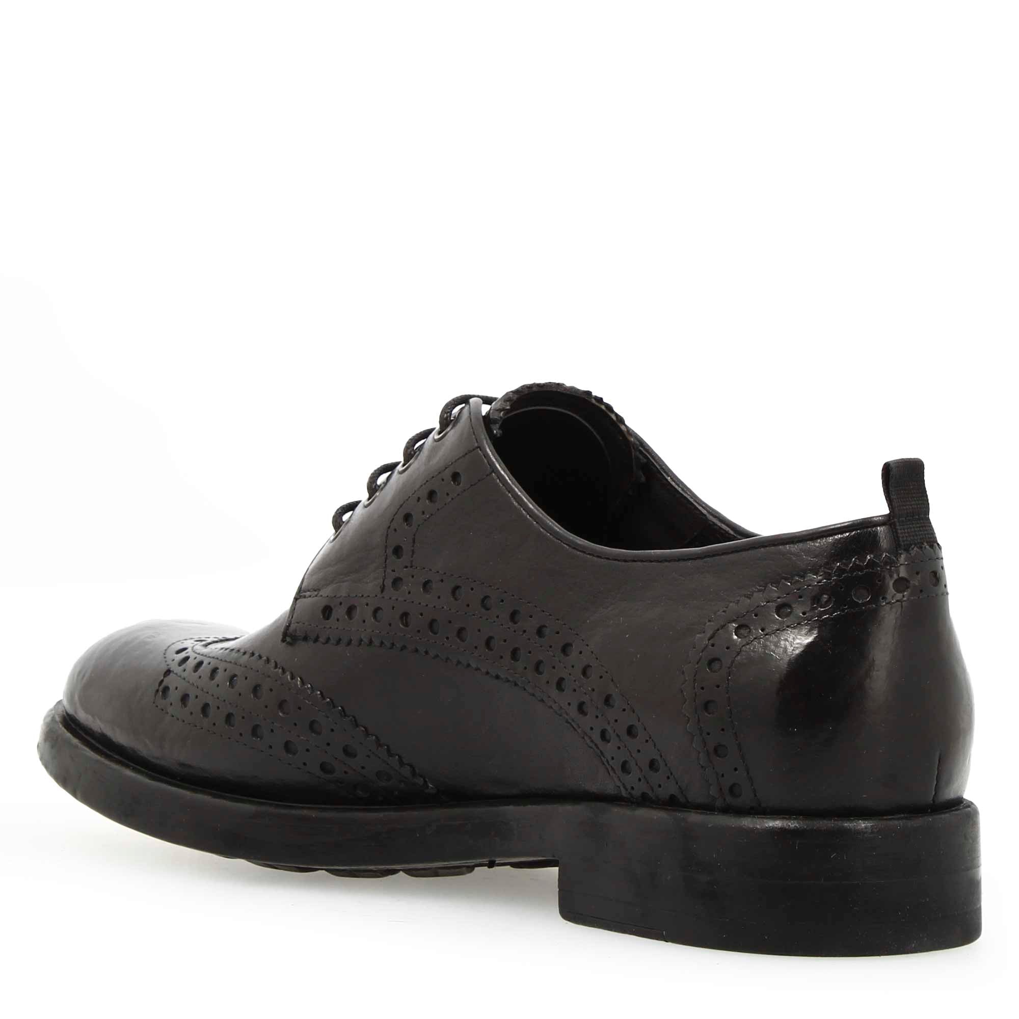 Scarpa Derby brogue moderna colore nero da uomo