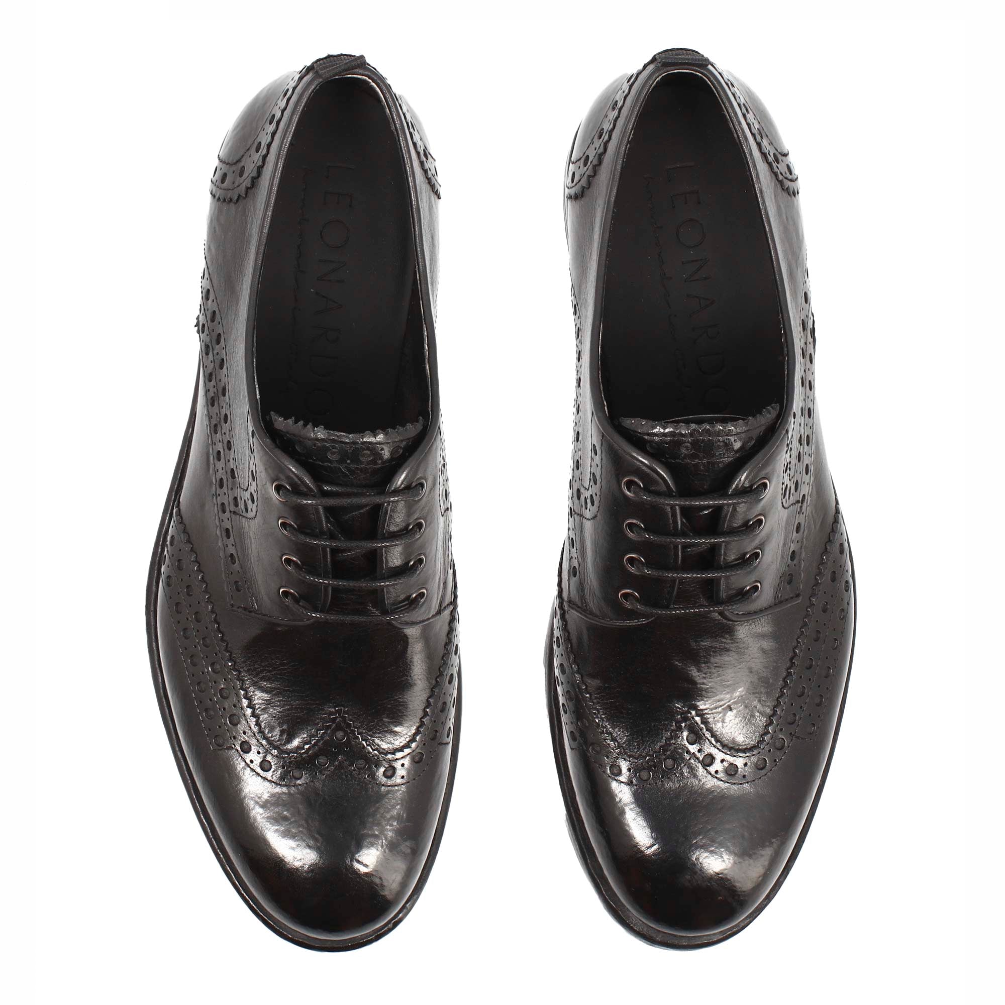 Scarpa Derby brogue moderna colore nero da uomo
