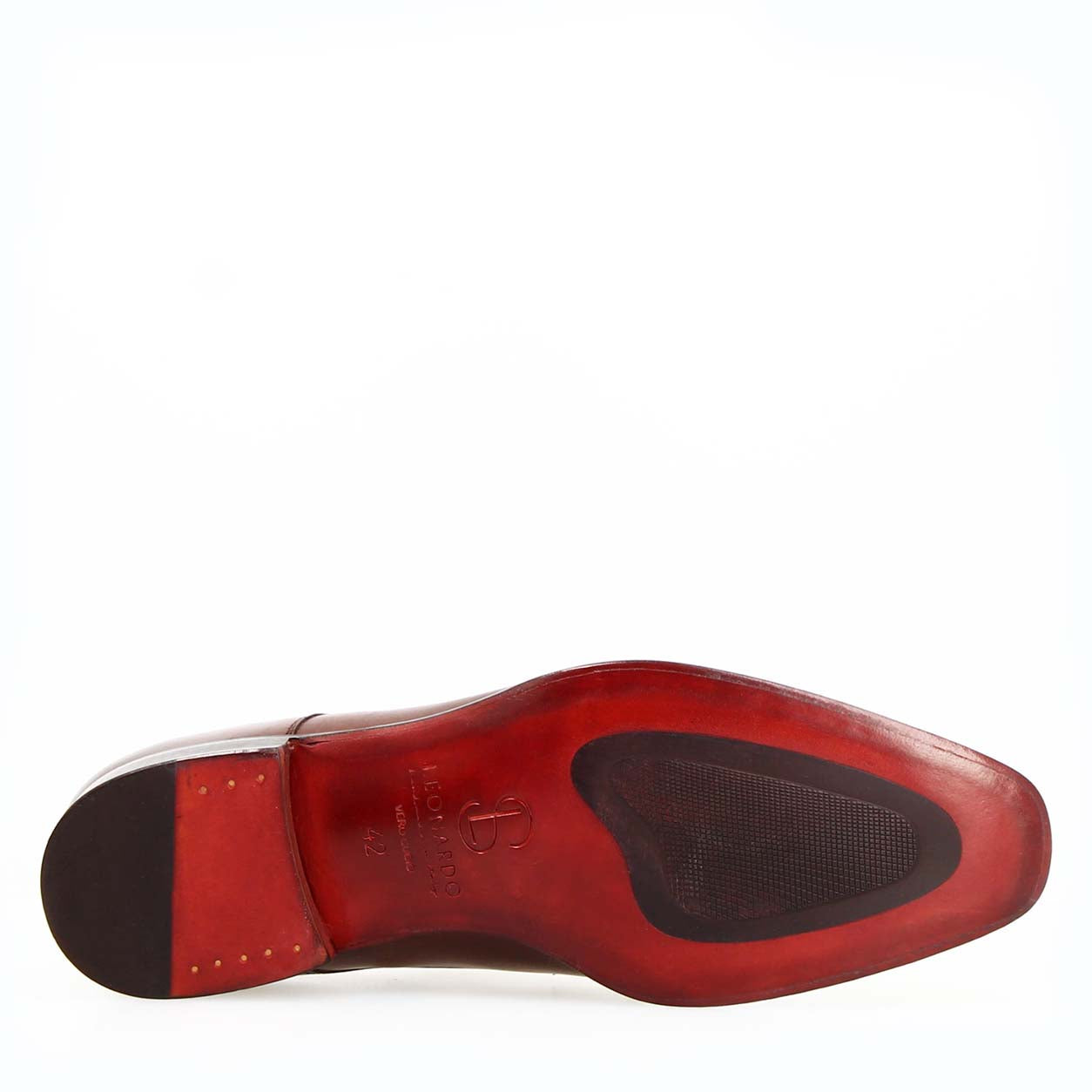 Chaussure italienne Salvatore marrone à simple boucle pour homme