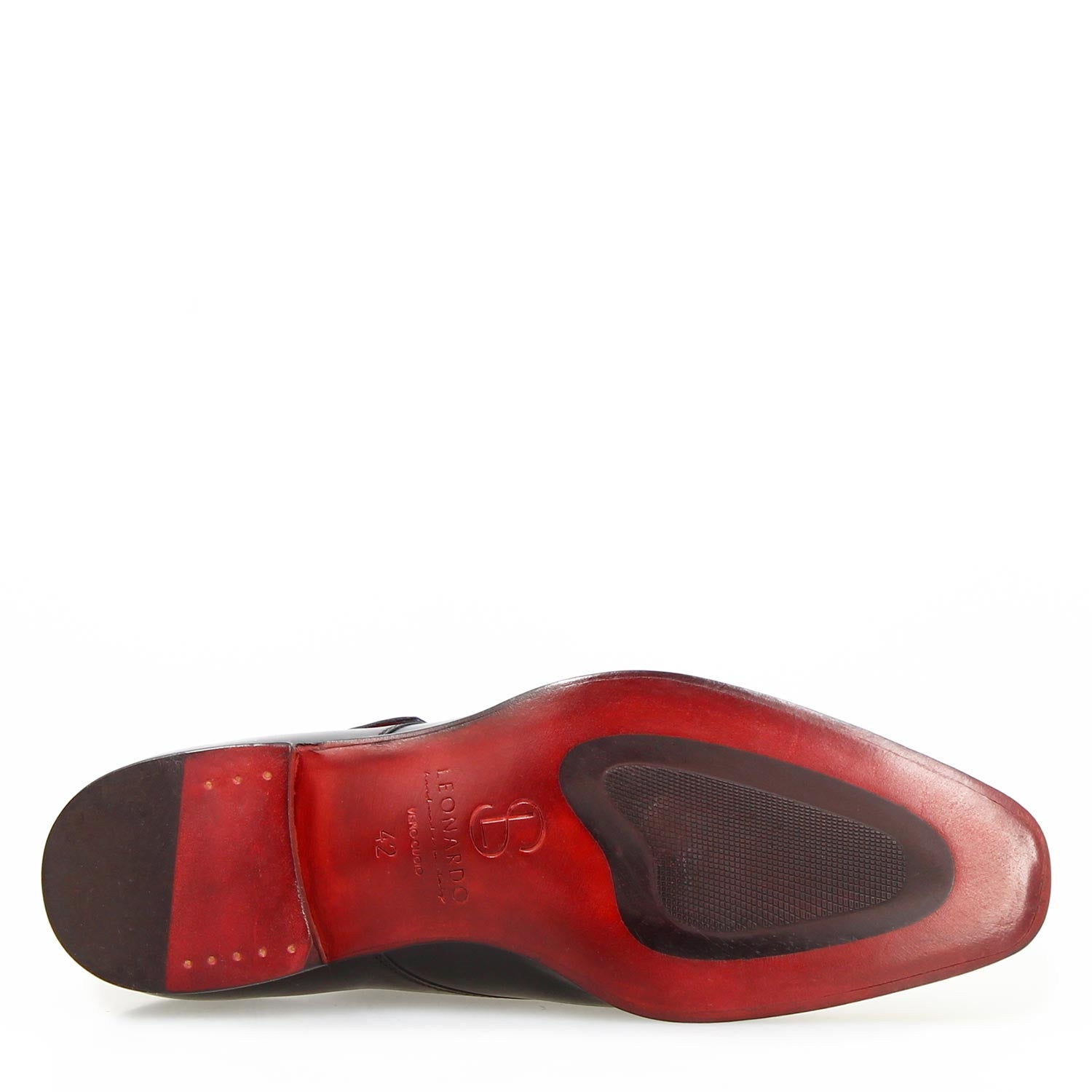 Chaussure homme à boucle unique en cuir italien noir Salvatore