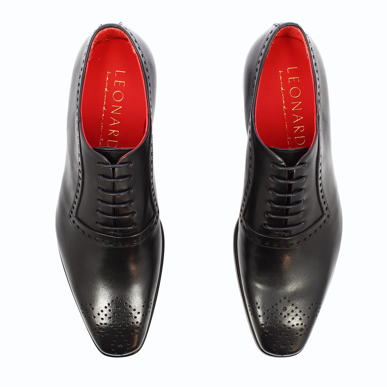 Ettore noir oxford semi brogue artisanal en cuir italien
