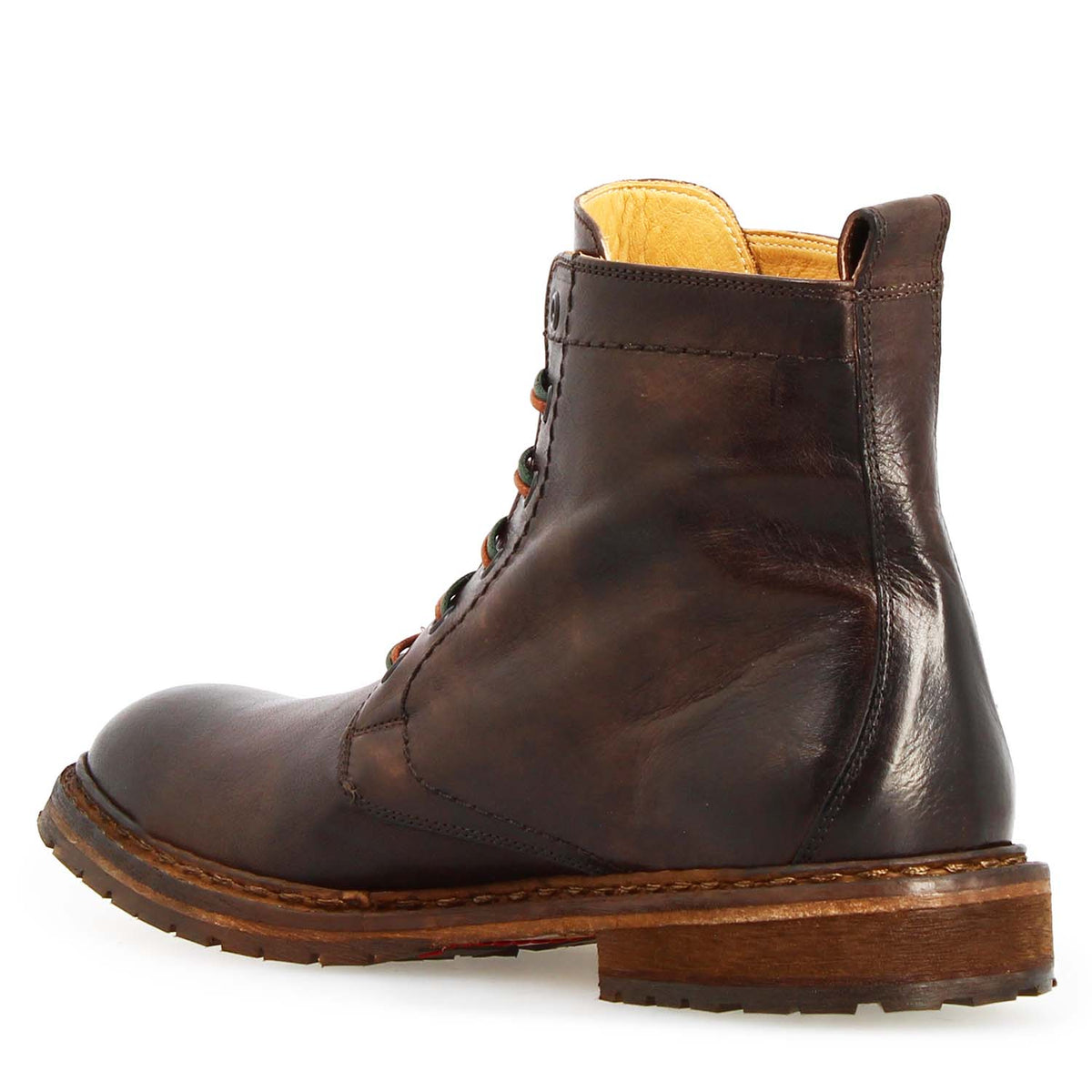 Seneca Herren Schnürstiefelette aus dunkelbraunem Leder