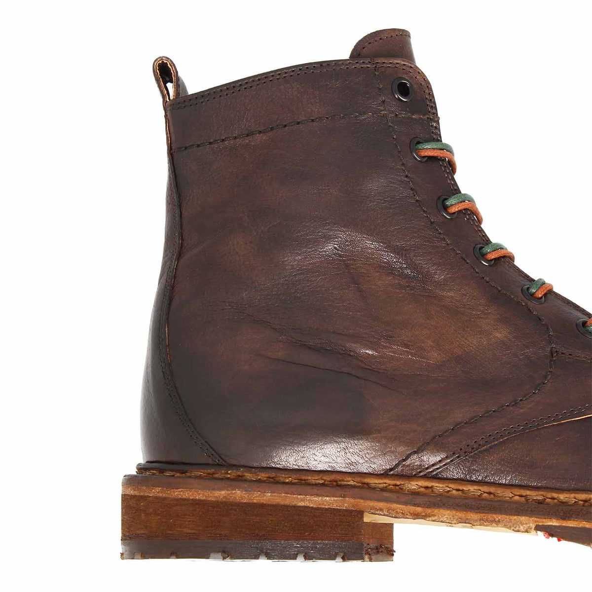Seneca Herren Schnürstiefelette aus dunkelbraunem Leder