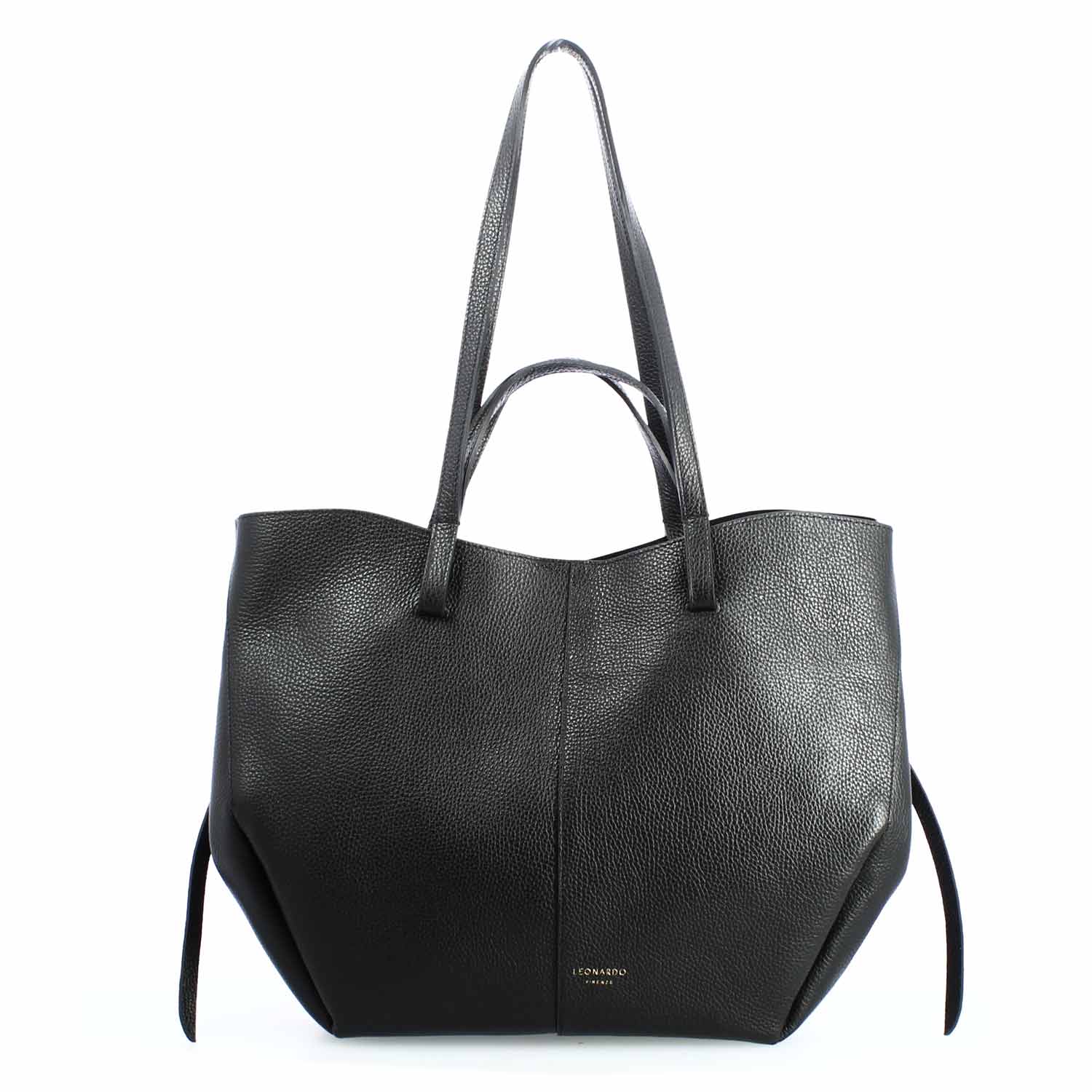 Shopper grande da donna in pelle nera Majestic - LeonardoShoes