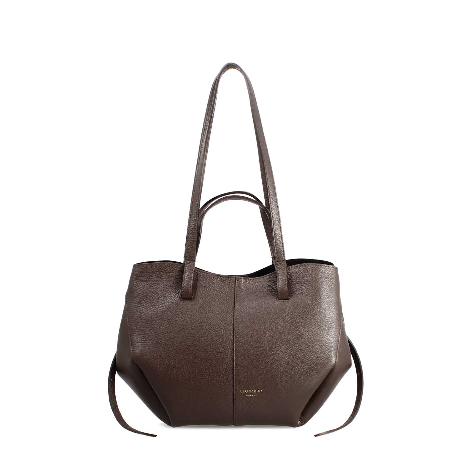Majestic damen shopper aus braunem leder mittelgrob