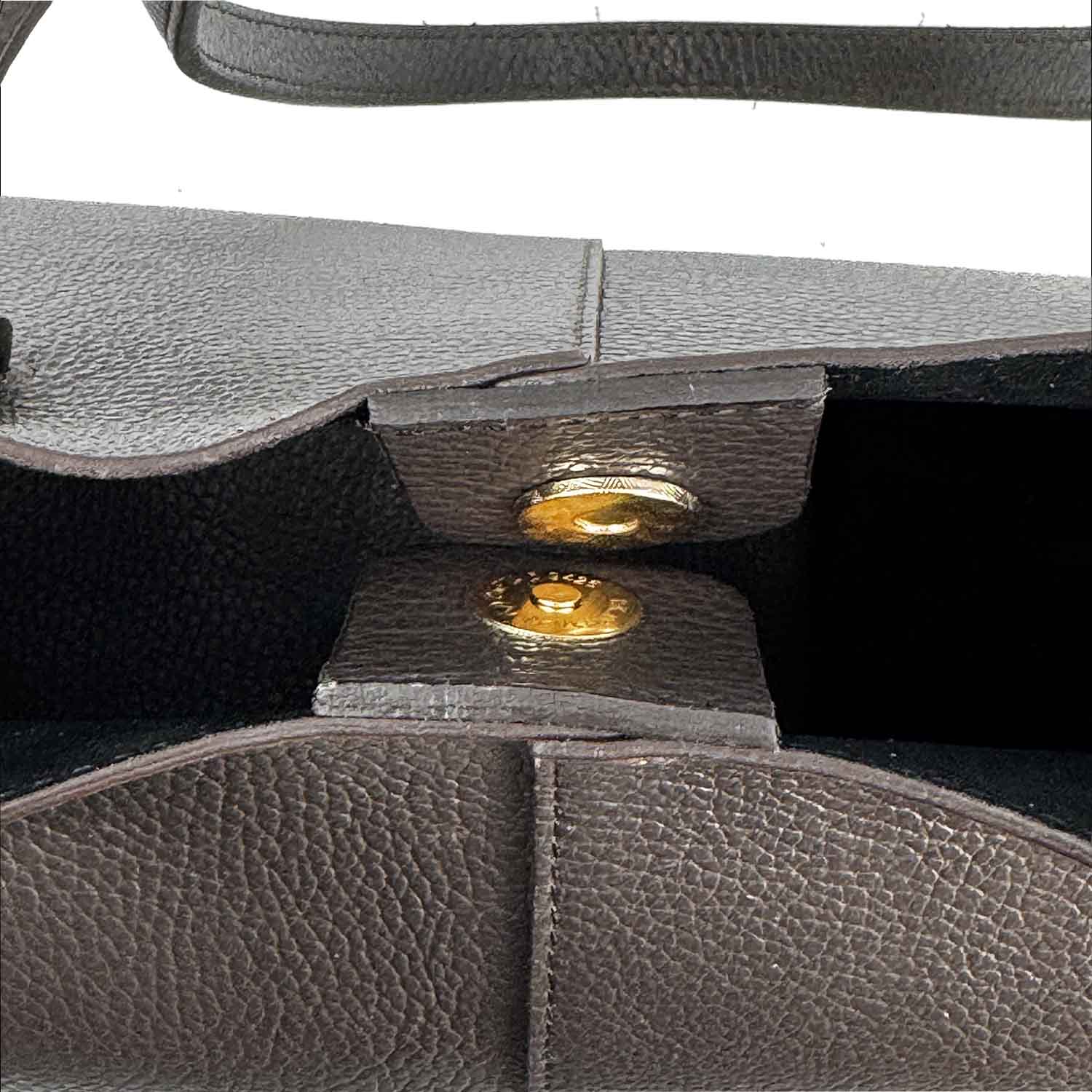 Majestic damen shopper aus braunem leder mittelgrob