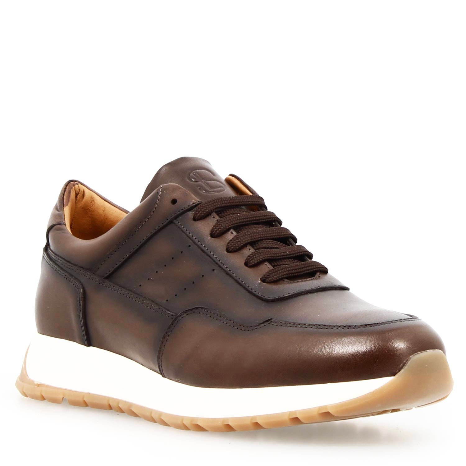 Ateneo sneakers for men in dark brown leather