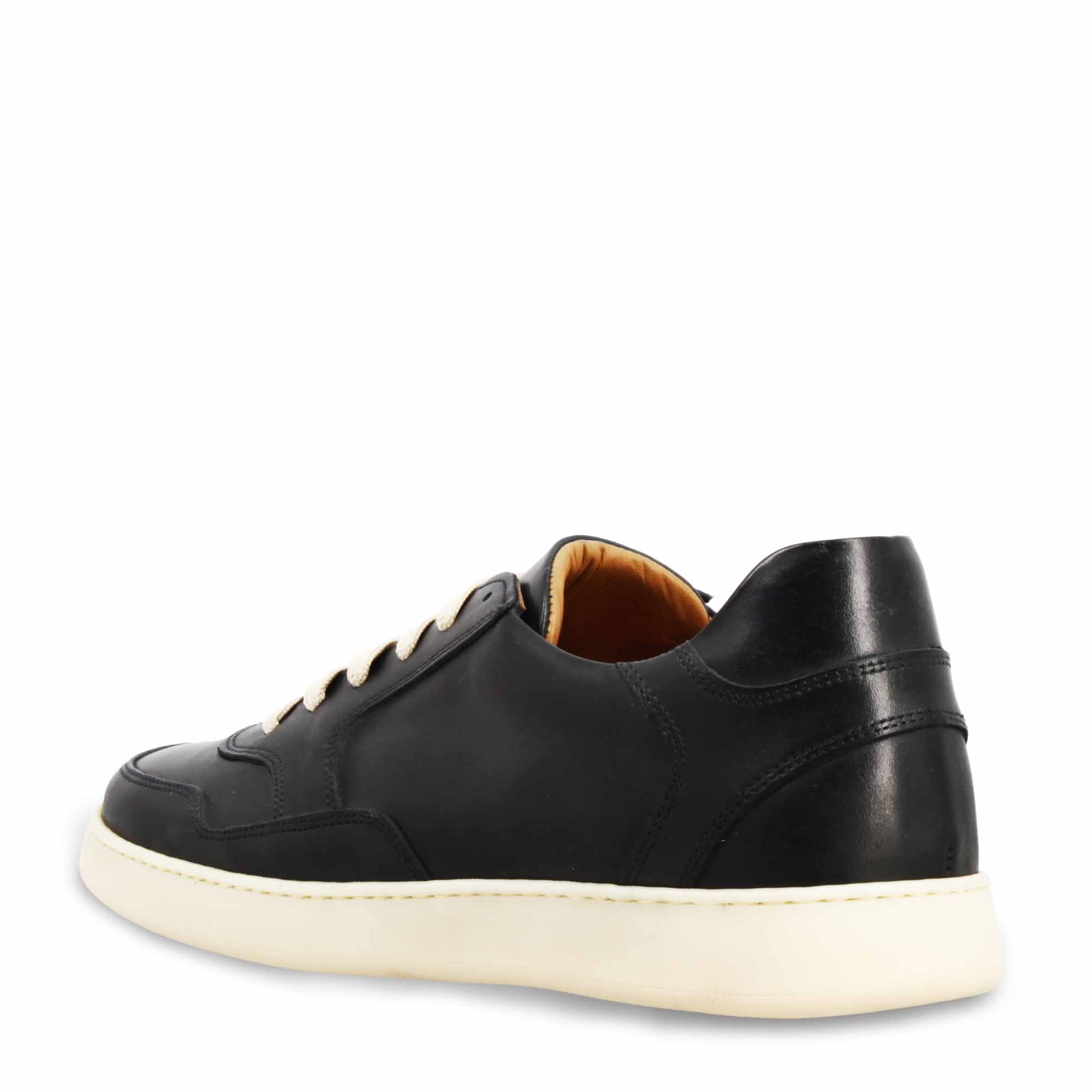 Sneaker artigianale elegante da uomo in pelle blu