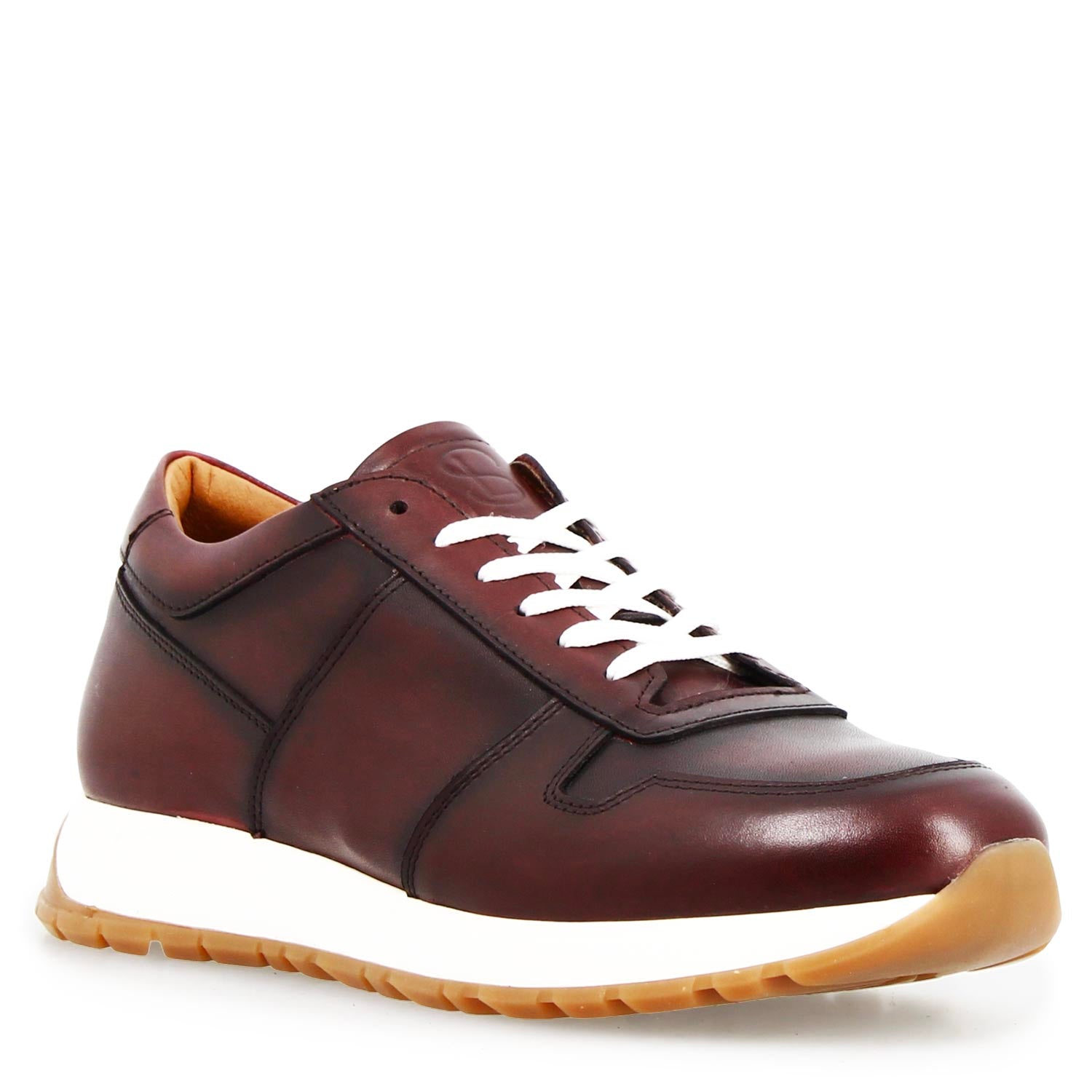 Piave sneakers for men in bordeaux leather
