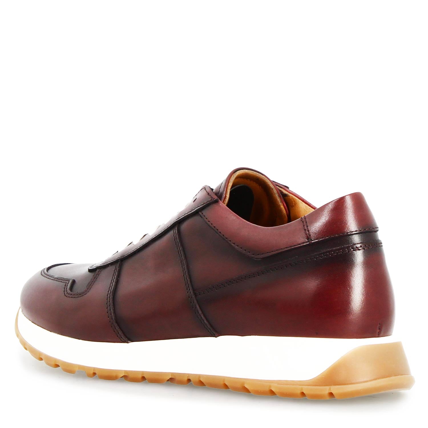 Piave sneakers for men in bordeaux leather