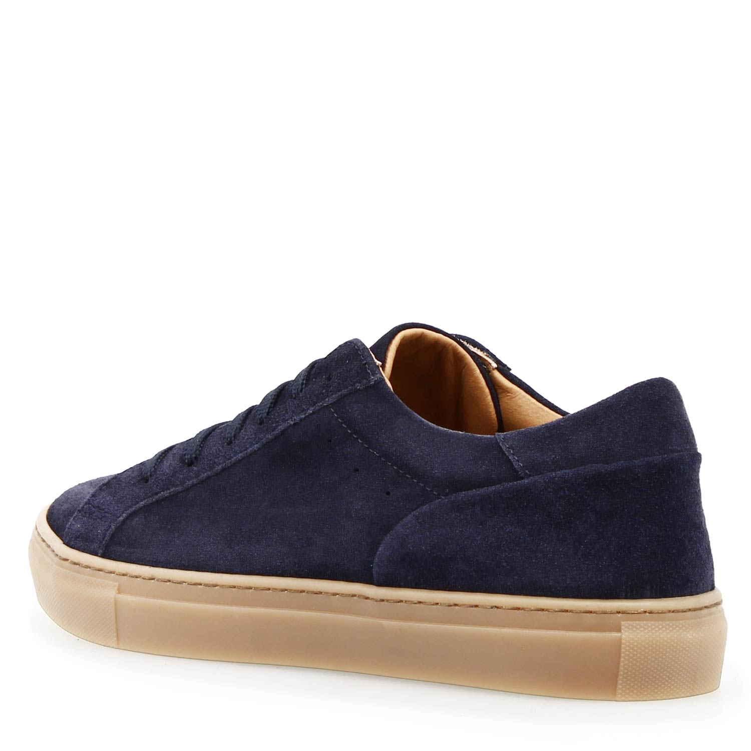 Sneaker Pitagora da uomo in pelle scamosciata blu - LeonardoShoes