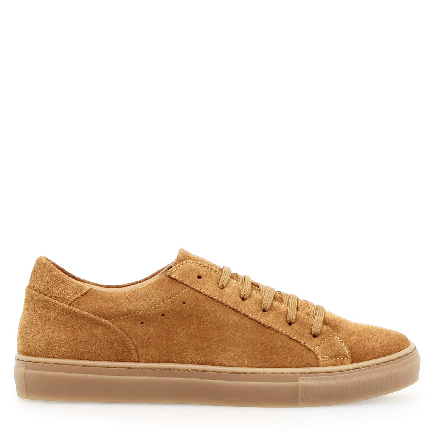 Sneaker Pitagora da uomo in pelle scamosciata marrone - LeonardoShoes