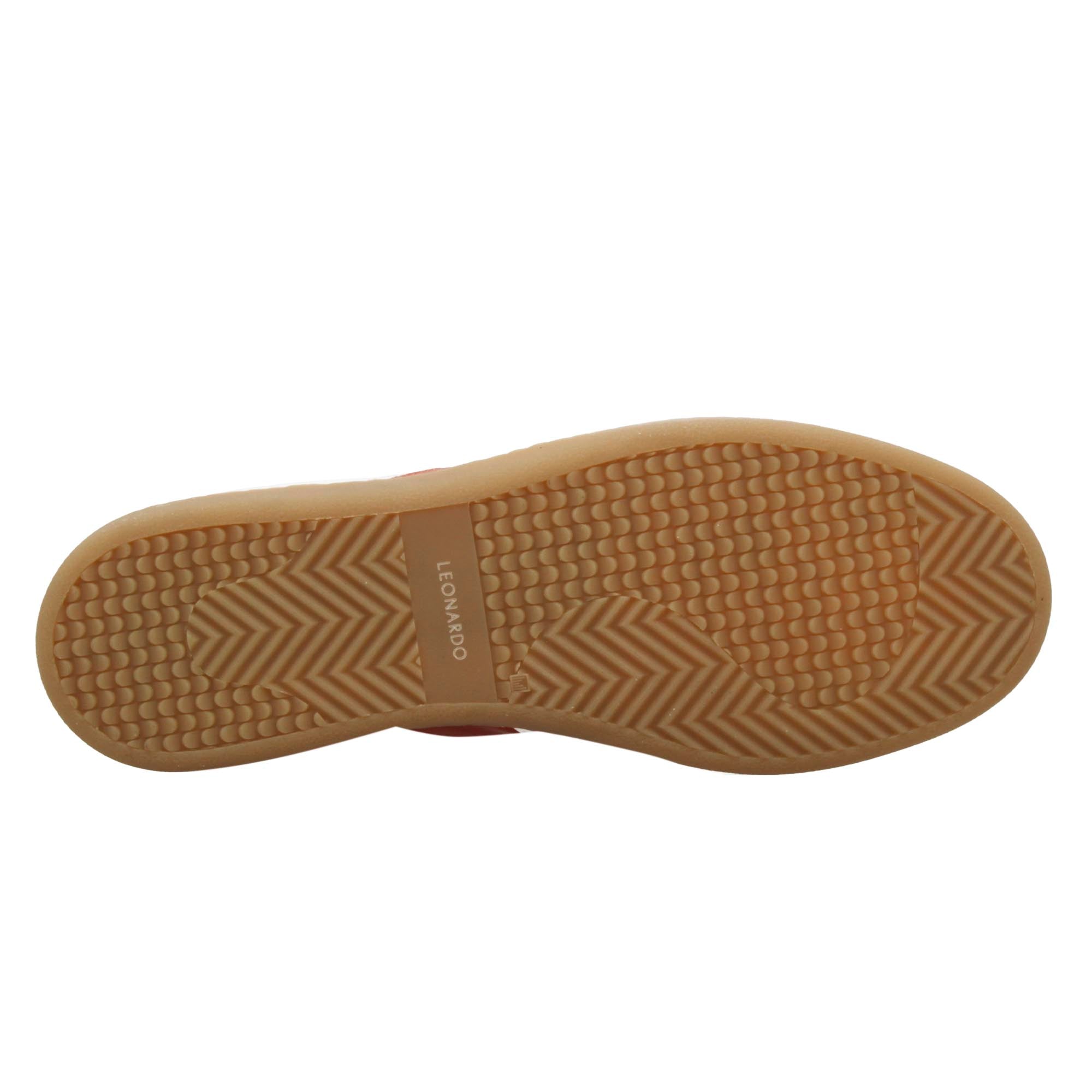 Baskets homme faites main en cuir blanc et marron