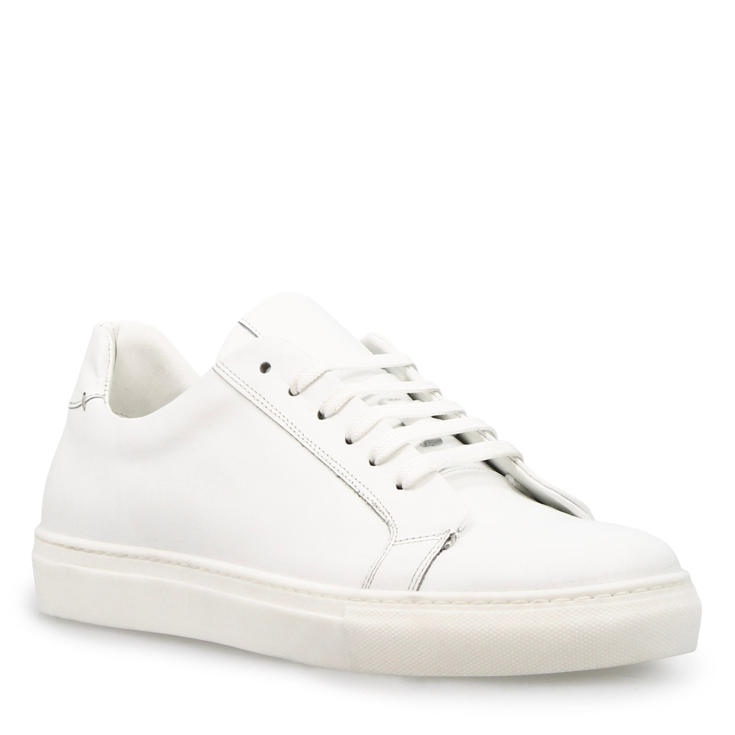 Baskets artisanales Oreste pour homme en cuir blanc