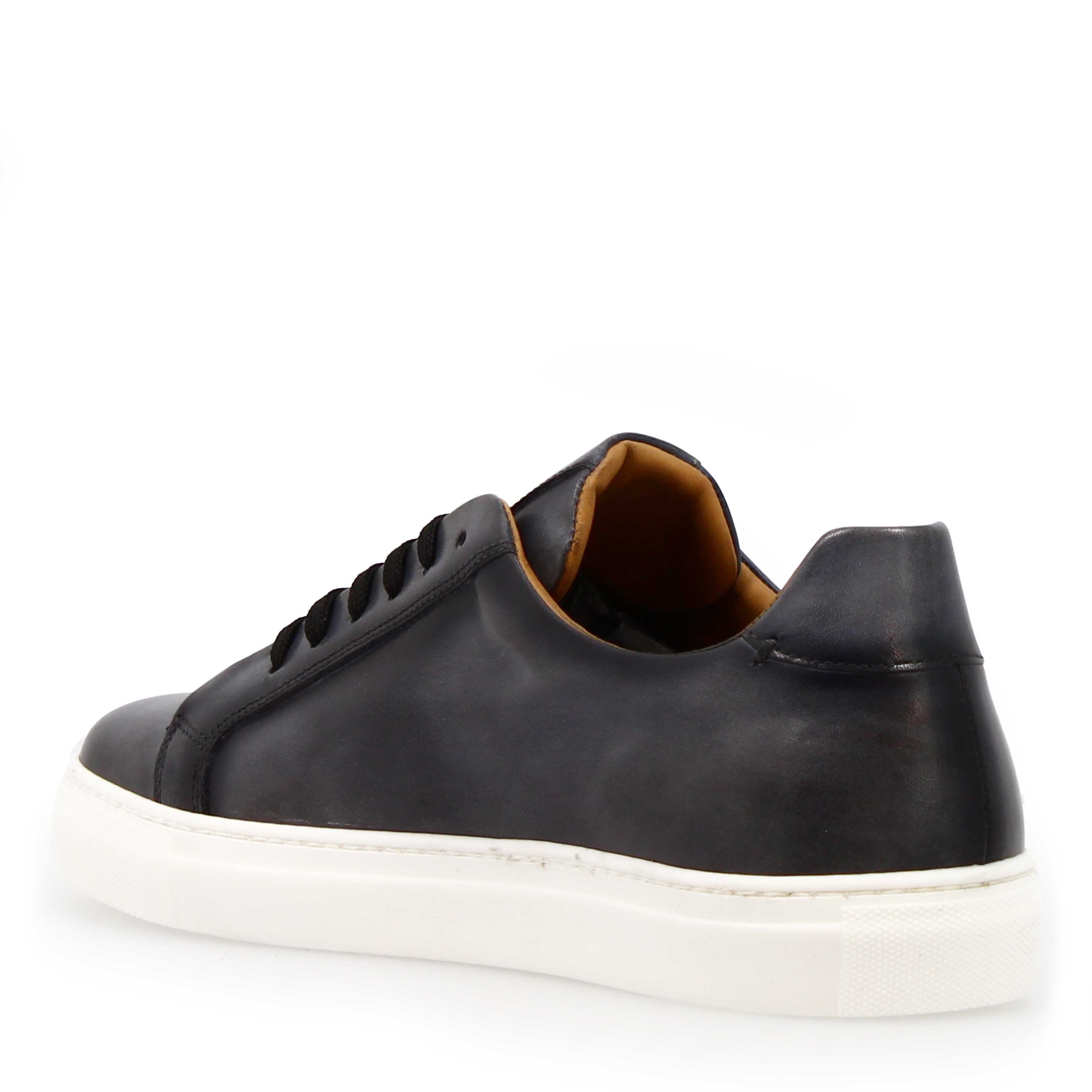 Basket homme artisanale Oreste en cuir gris