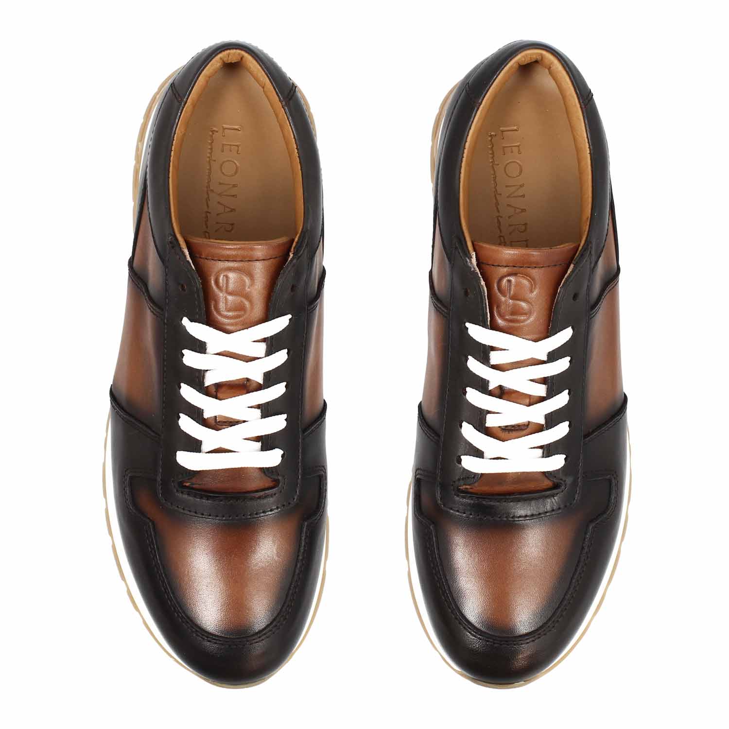 Piave sneakers for men in brown leather