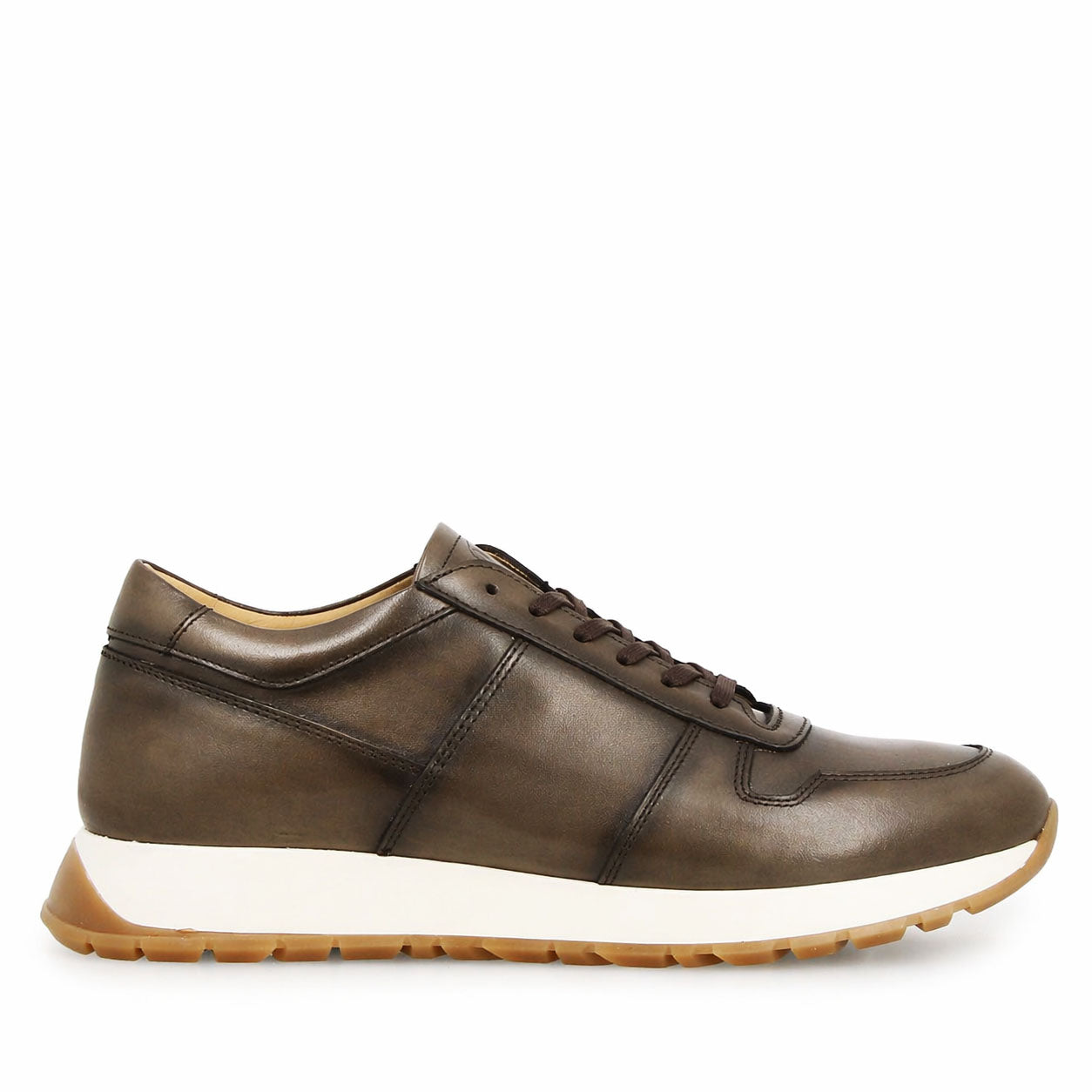 Piave sneakers for men in dark brown leather