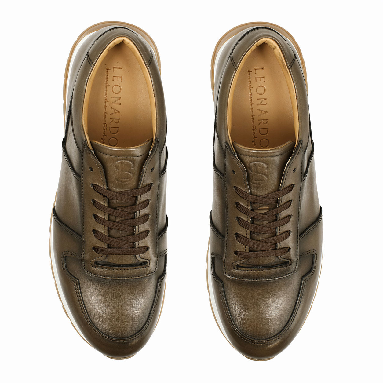 Piave sneakers for men in dark brown leather