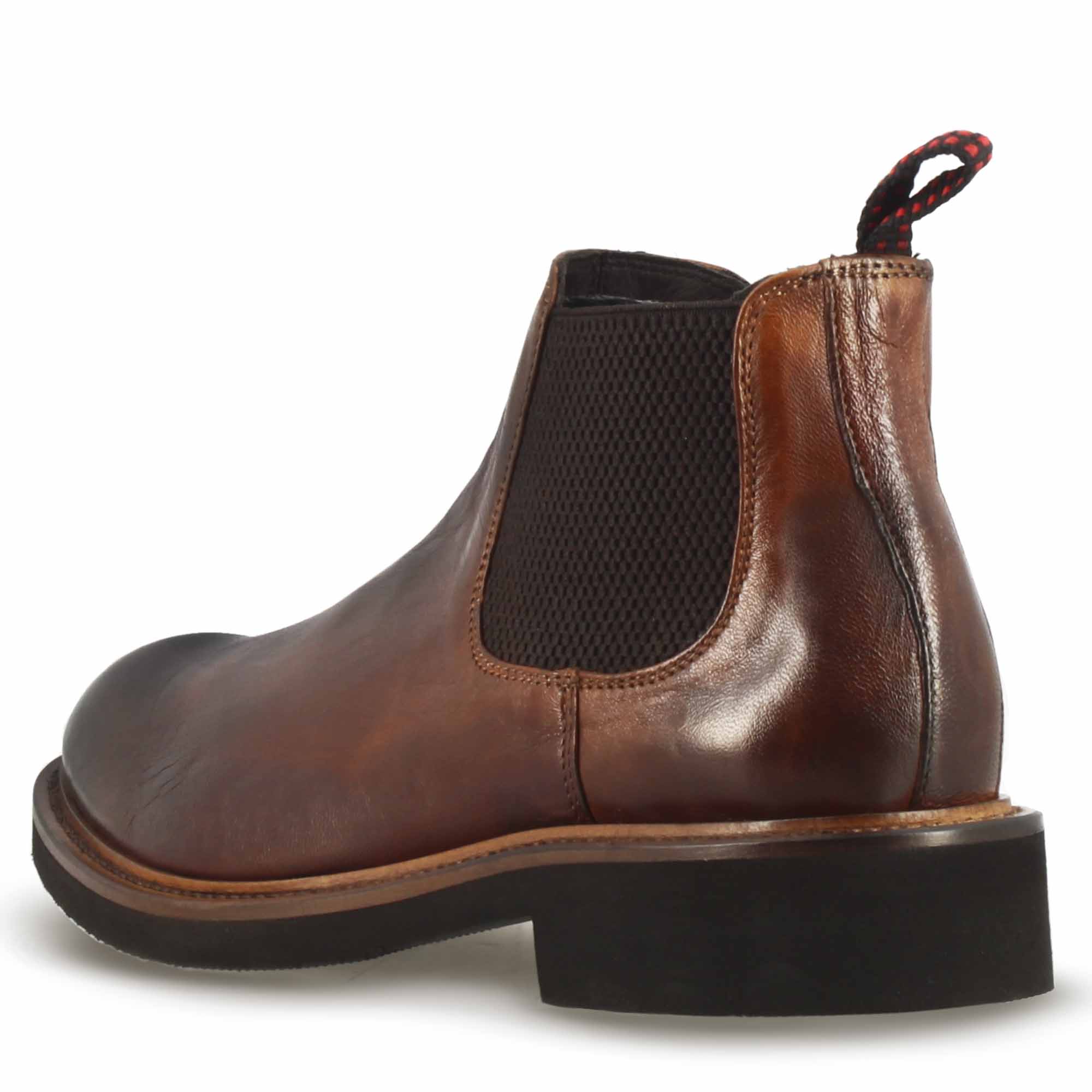 Women's Chelsea Boot Handcrafted in Brown Leather