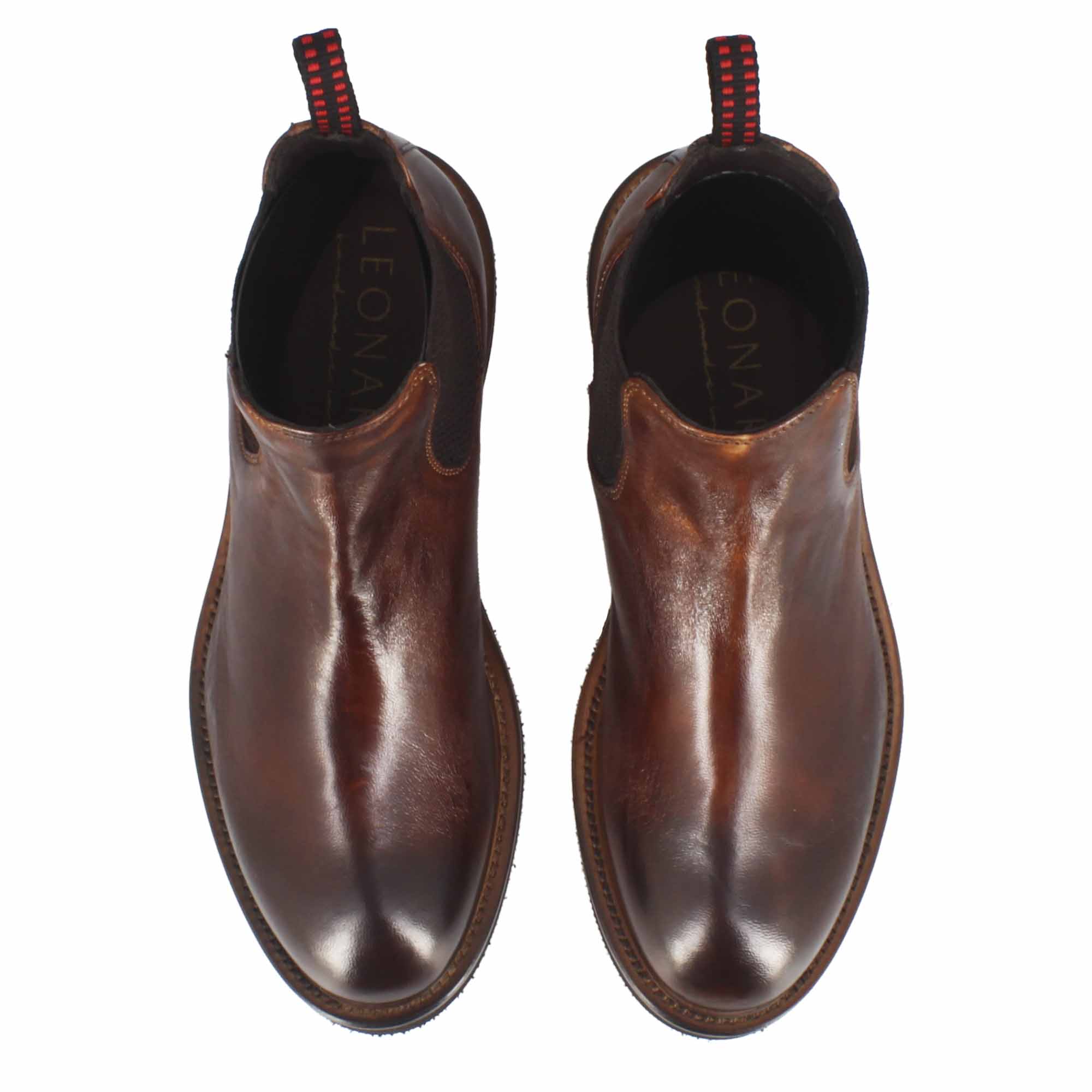 Women's Chelsea Boot Handcrafted in Brown Leather