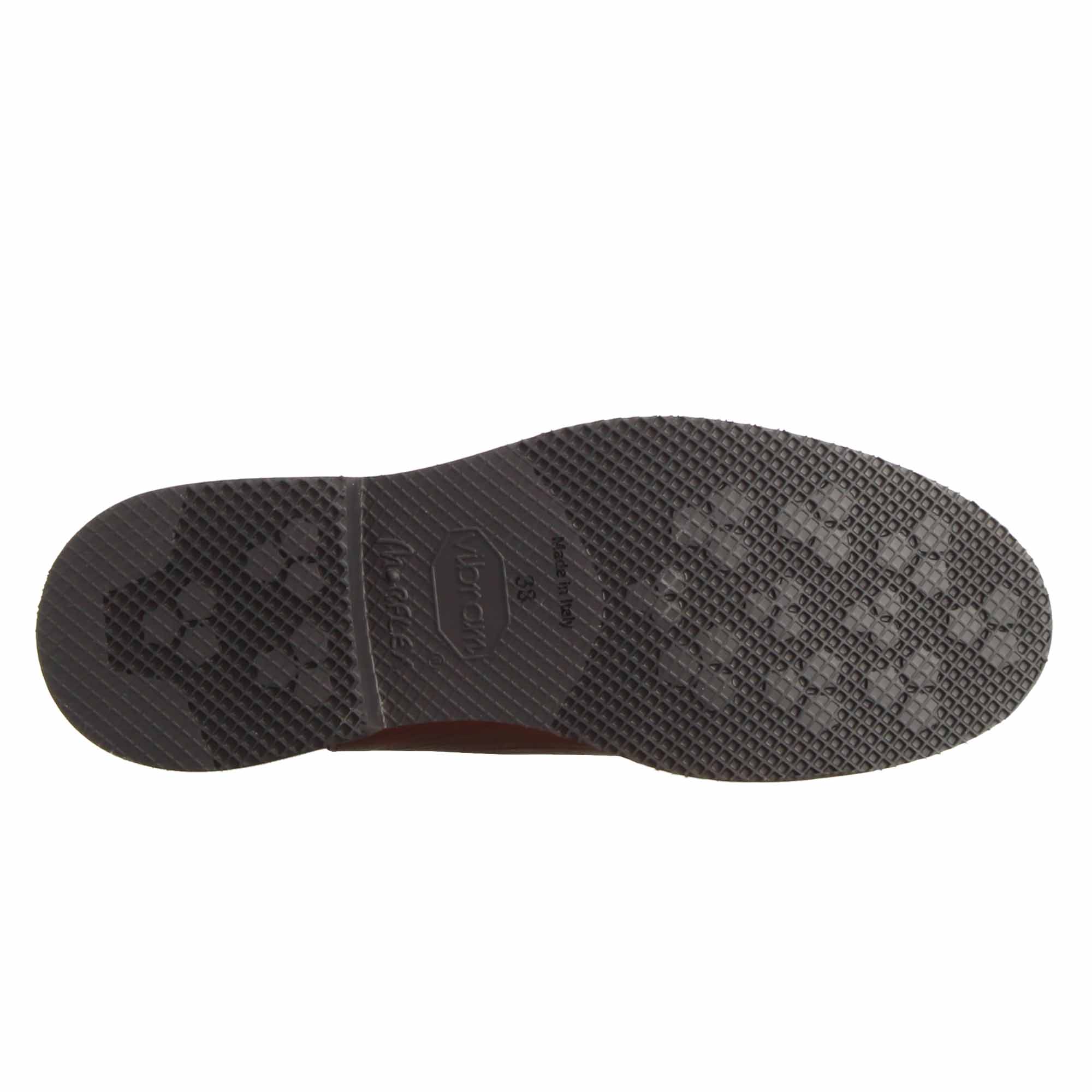 Bottine Chelsea pour femme en cuir véritable marron foncé avec élastique