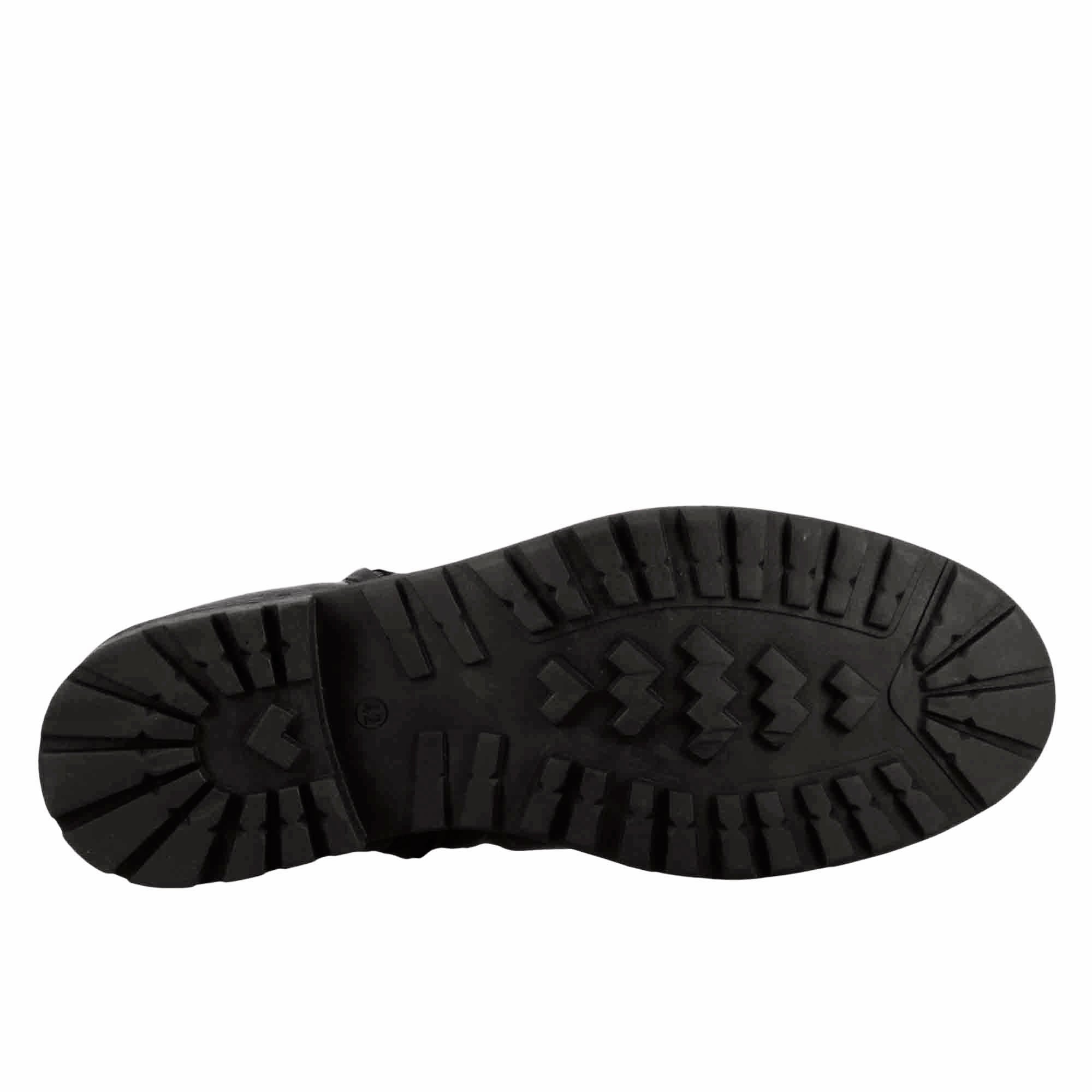 Stivaletto da uomo con arricciatura in pelle colore grigio