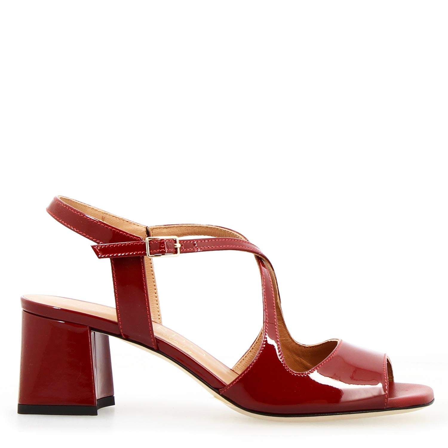 Sandalo da donna Fiamma in pelle bordeaux
