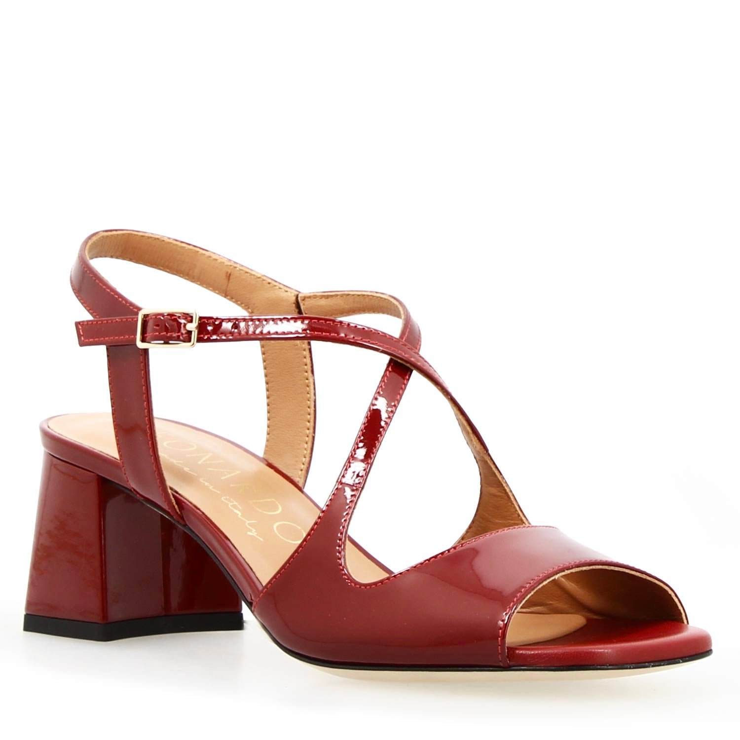 Sandalo da donna Fiamma in pelle bordeaux