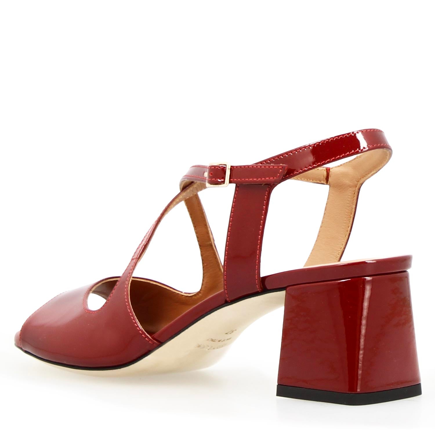 Sandalo da donna Fiamma in pelle bordeaux