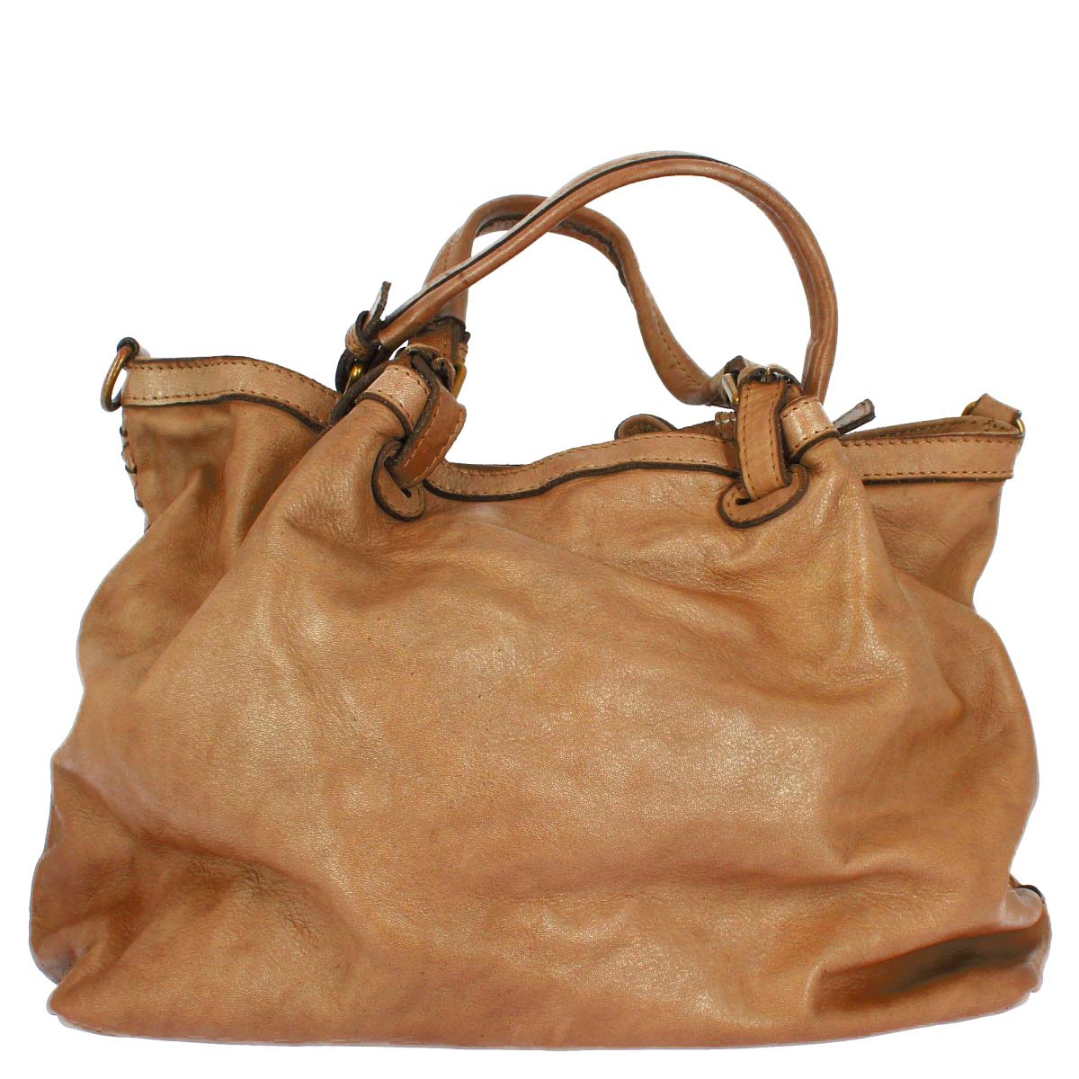 Borsa da donna Petrarca fatta a mano in pelle intrecciata cuoio con tracolla - LeonardoShoes