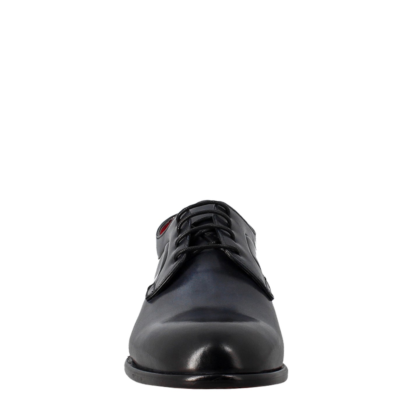 Derby blu elegante da uomo in pelle liscia - LeonardoShoes